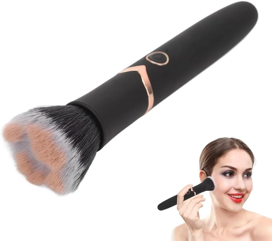براش آرایشی قابل حمل و ضد آب Neotimely، براش رژگونه، براش پودر فیکس، براش ماساژور برقی ویبره با 10 حالت - مشکی براش آرایشی قابل حمل و ضد آب Neotimely، براش رژگونه، براش پودر فیکس، براش ماساژور برقی ویبره با 10 حالت - مشکی