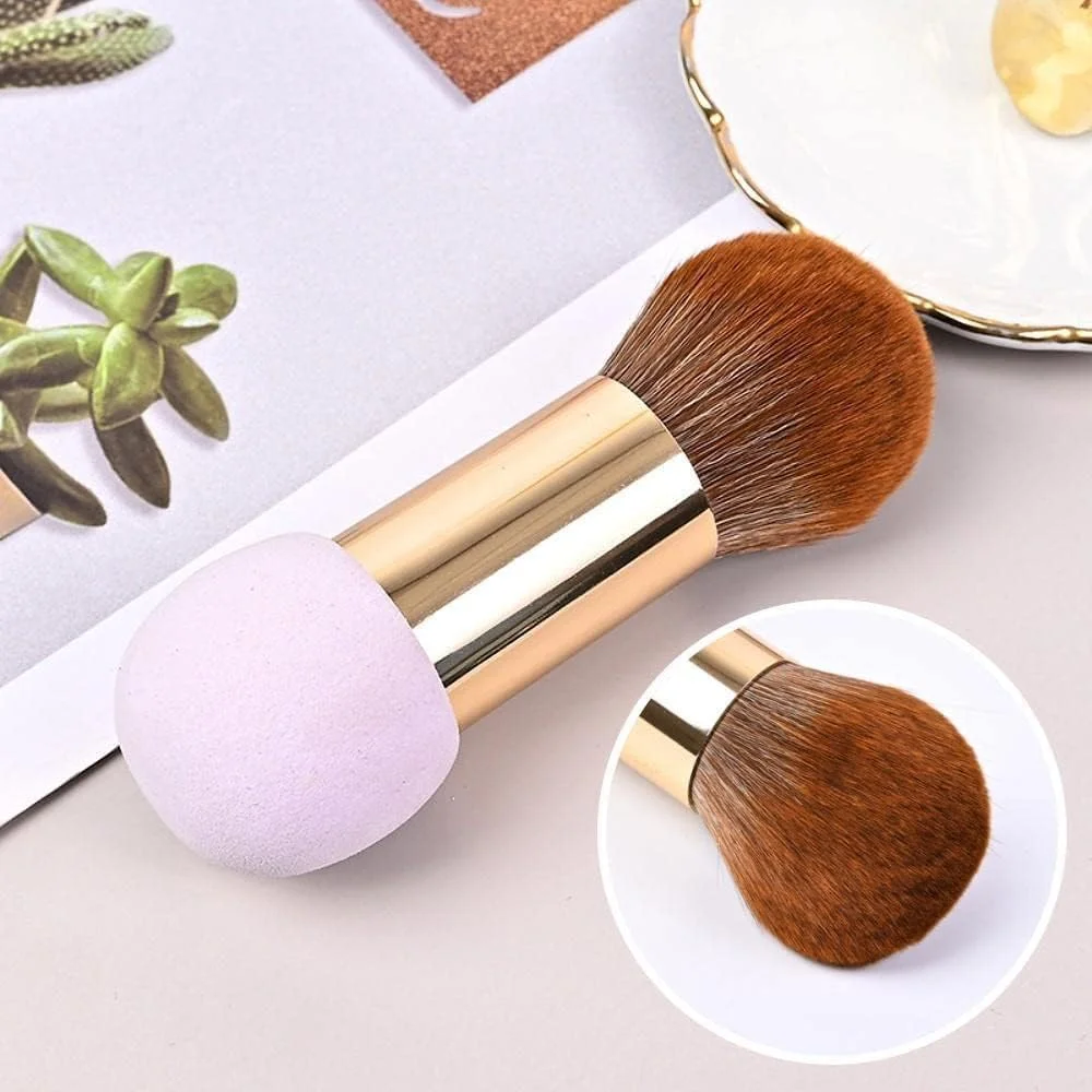 ست ۲ عددی براش آرایشی دو طرفه NALACAL، شامل براش کرم پودر و کانسیلر، اسفنج آرایشی برای ترکیب مواد، پد پودر، ابزار آرایشی برای ترکیب رژگونه، کرم پودر مایع، کرم ها و پودرها