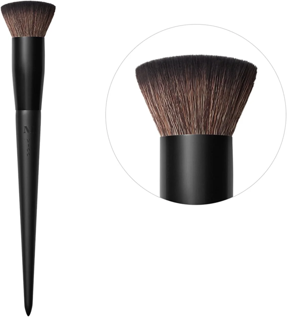 براش پرایمر و کرم پودر سر تخت Morphe Pro - براش آرایشی دقیق برای آرایش مایع یا کرمی - موهای مصنوعی پیشرفته برای برداشت و پخش محصول - 100% گیاهی - V100 (تعداد 1)