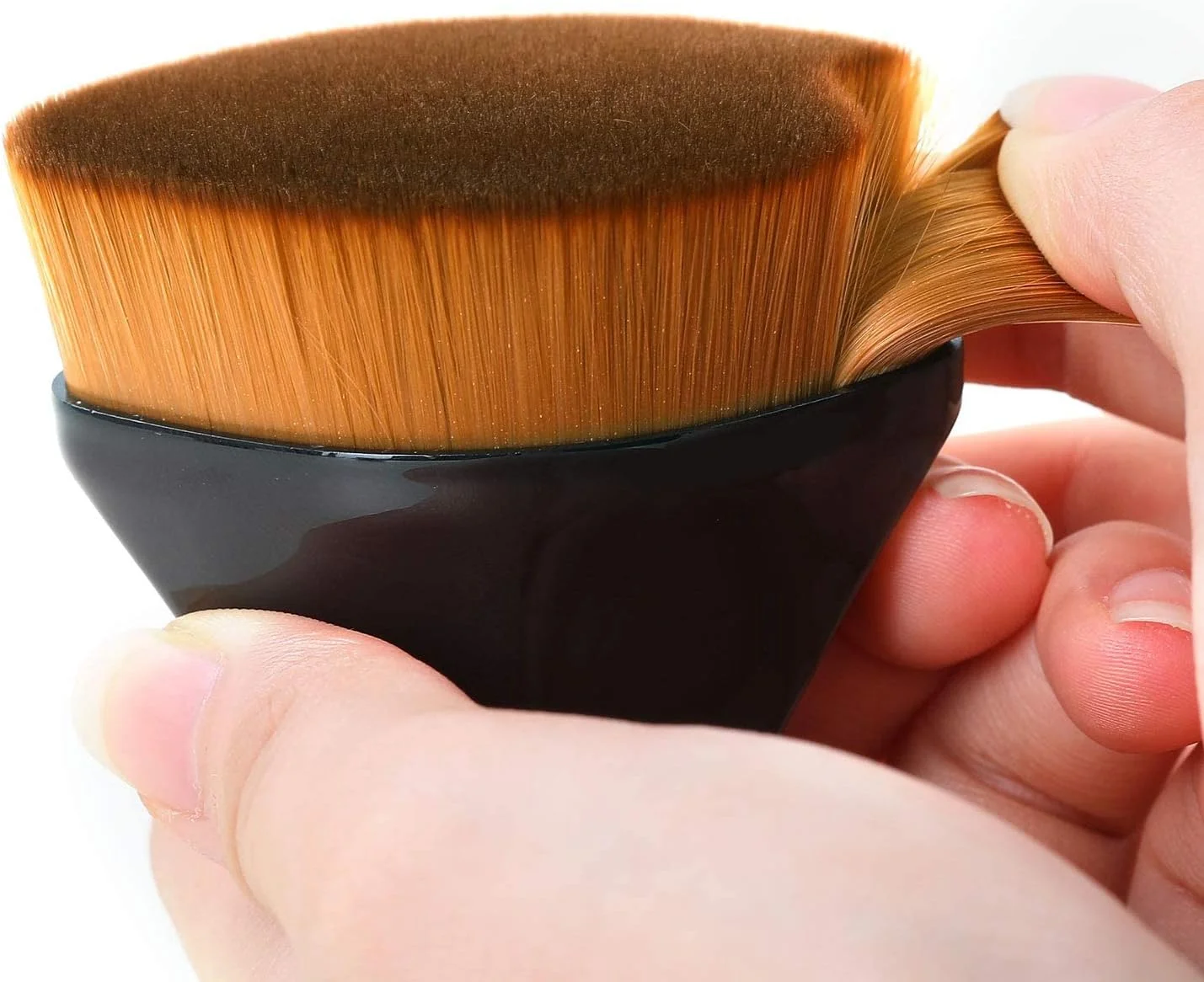 MRIMAYA Flawless Foundation Brush Flat Top Liquid Powder for liquid makeup Blending Liquid, Cream or Flawless Powder Cosmetics with Bonus Protective Case (Black) MRIMAYA Flawless Foundation Brush Flat Top Liquid Powder for liquid makeup Blending Liquid, Cream or Flawless Powder Cosmetics with Bonus Protective Case (Black)