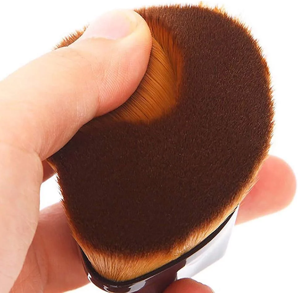 MRIMAYA Flawless Foundation Brush Flat Top Liquid Powder for liquid makeup Blending Liquid, Cream or Flawless Powder Cosmetics with Bonus Protective Case (Black)