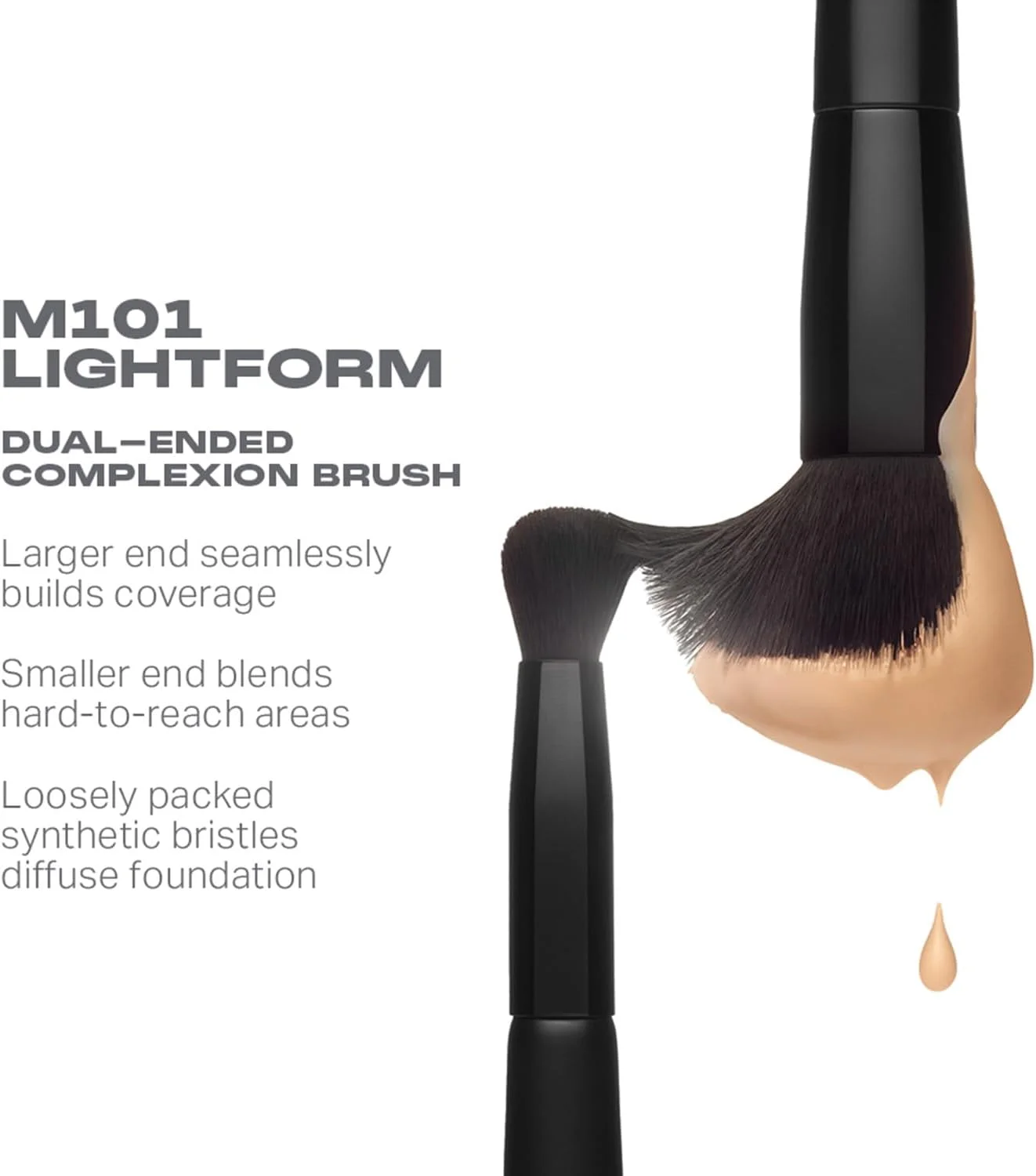 براش دو طرفه آرایشی مورف M101 Lightform - براش کانسیلر و کرم پودر 2 در 1 - طرف کوچک برای ترکیب نواحی دور از دسترس - ساخته شده با موهای مصنوعی پیشرفته (1 عدد) براش دو طرفه آرایشی مورف M101 Lightform - براش کانسیلر و کرم پودر 2 در 1 - طرف کوچک برای ترکیب نواحی دور از دسترس - ساخته شده با موهای مصنوعی پیشرفته (1 عدد)