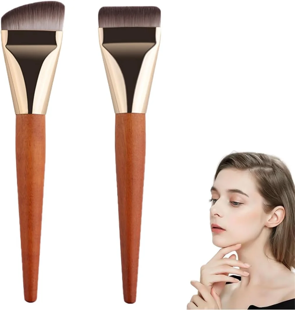 MKVZIYE برس کرم پودر 2 عددی، برس آرایشی، برس کرم پودر فوق العاده نازک، برس پودر برای کرم پودر مایع، هدیه زیبایی برای زنان و دختران MKVZIYE برس کرم پودر 2 عددی، برس آرایشی، برس کرم پودر فوق العاده نازک، برس پودر برای کرم پودر مایع، هدیه زیبایی برای زنان و دختران