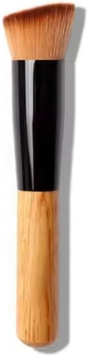 براش آرایشی با الیاف نرم و دسته چوبی، چند منظوره، ستاره رویایی، فوق العاده نازک، دقیق، مناسب برای کرم پودر مایع، کانسیلر، رژگونه، گونه زاویه دار، موهای نرم، استفاده دقیق، هایلایتر، سر بزرگ