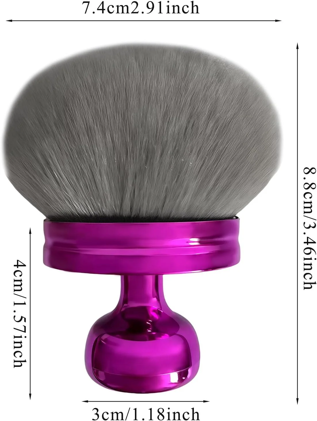 براش بزرگ برنزه کننده MUNSKT، براش آرایشی بدن با سر پهن، براش رژگونه و کرم پودر