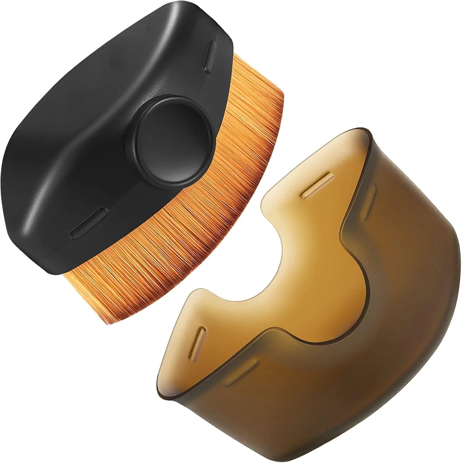 براش کرم پودر MAKINGTEC، براش پودر مایع رژگونه صورت شش ضلعی طرح دلفین، برای آرایش کرم و استیکی، برای ترکیب مایع، کرم یا لوازم آرایشی پودری بی عیب و نقص با جعبه نگهداری