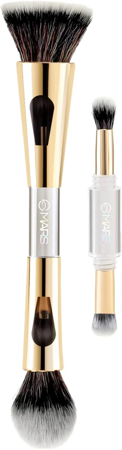 ست براش مسافرتی 4 در 1 مارس - موهای نرم و مصنوعی - براش های کرم پودر، پودر، ترکیب سایه چشم و تخت