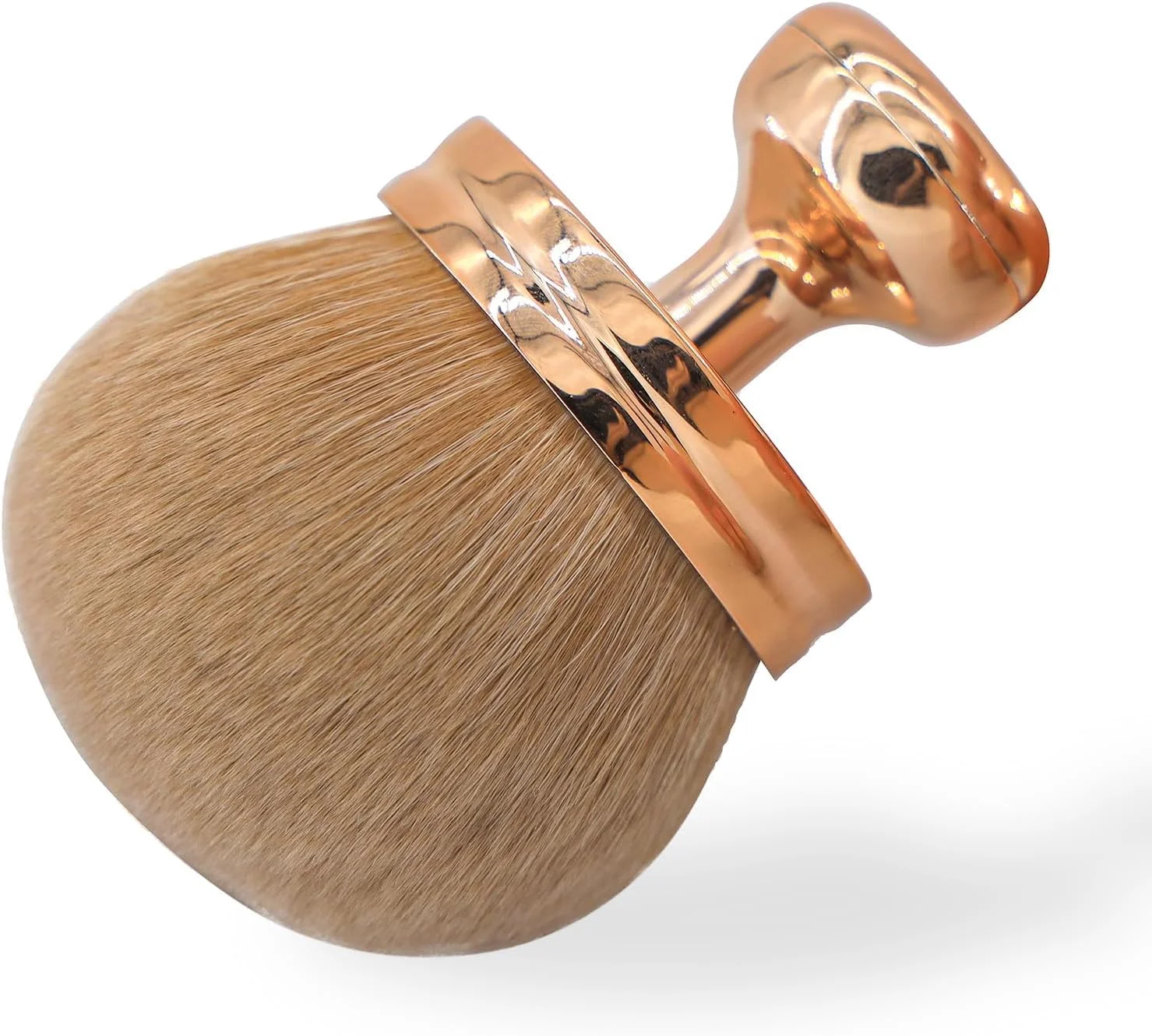 برس آرایشی بزرگ برای بدن مناسب برای استفاده از برنزه کننده خودکار، برس ترکیبی برنزه کننده خودکار با عرض 3 اینچ، موهای مصنوعی نرم، مناسب برای پودر، کرم پودر و رژگونه