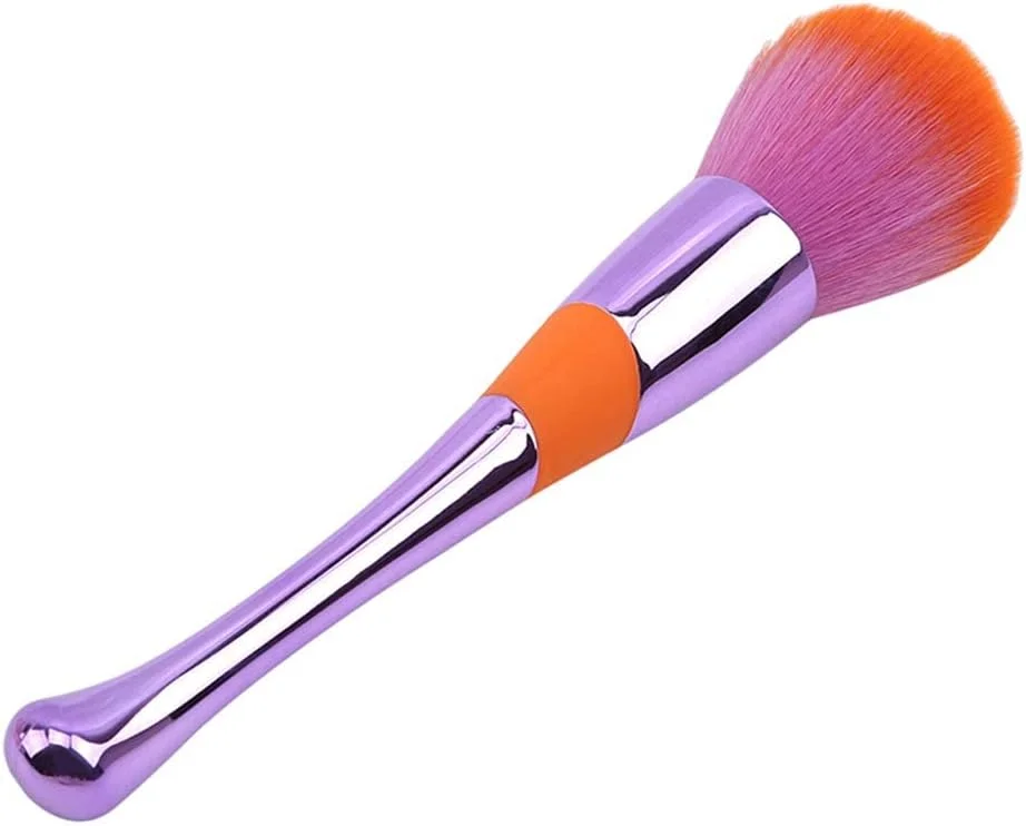 براش آرایشی بزرگ چند منظوره پودر فیکس کرم پودر رژگونه ابزار زیبایی صورت برای زنان استفاده روزانه مسافرت، بنفش