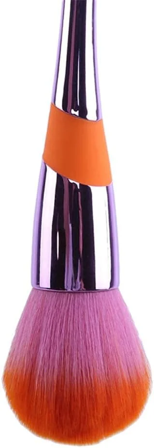 براش آرایشی بزرگ چند منظوره پودر فیکس کرم پودر رژگونه ابزار زیبایی صورت برای زنان استفاده روزانه مسافرت، بنفش