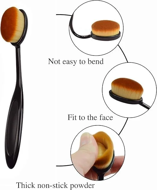 براش بیضی شکل آرایشی برای کرم پودر و کانتور براش بیضی شکل آرایشی برای کرم پودر و کانتور