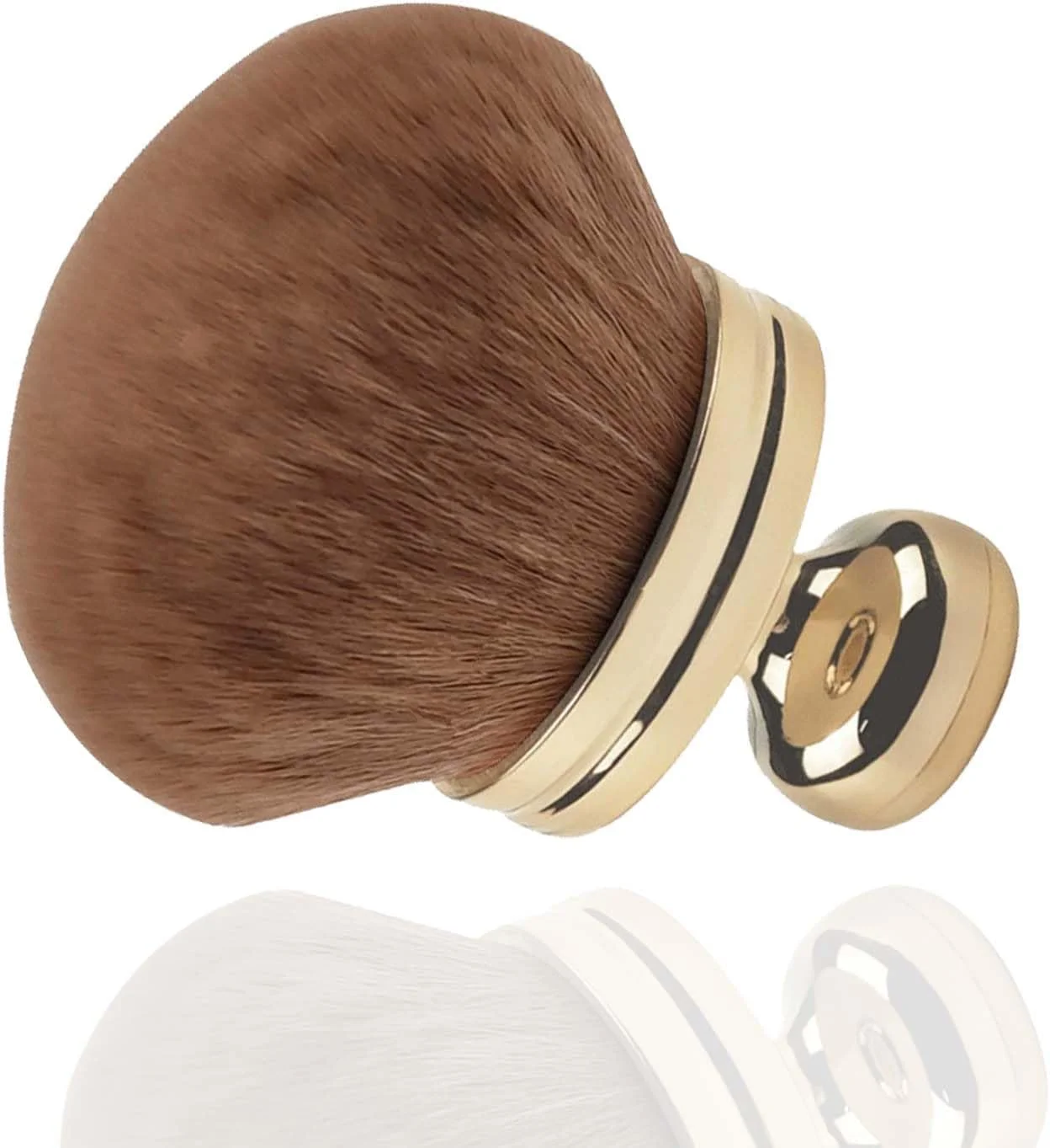 براش بزرگ آرایشی بدن، براش برنزه کننده بدن، اپلیکاتور برنزه کننده خودکار پشت بدن، براش برای ترکیب برنزرها، براش بیضی شکل آرایش صورت و پا (دسته طلایی)