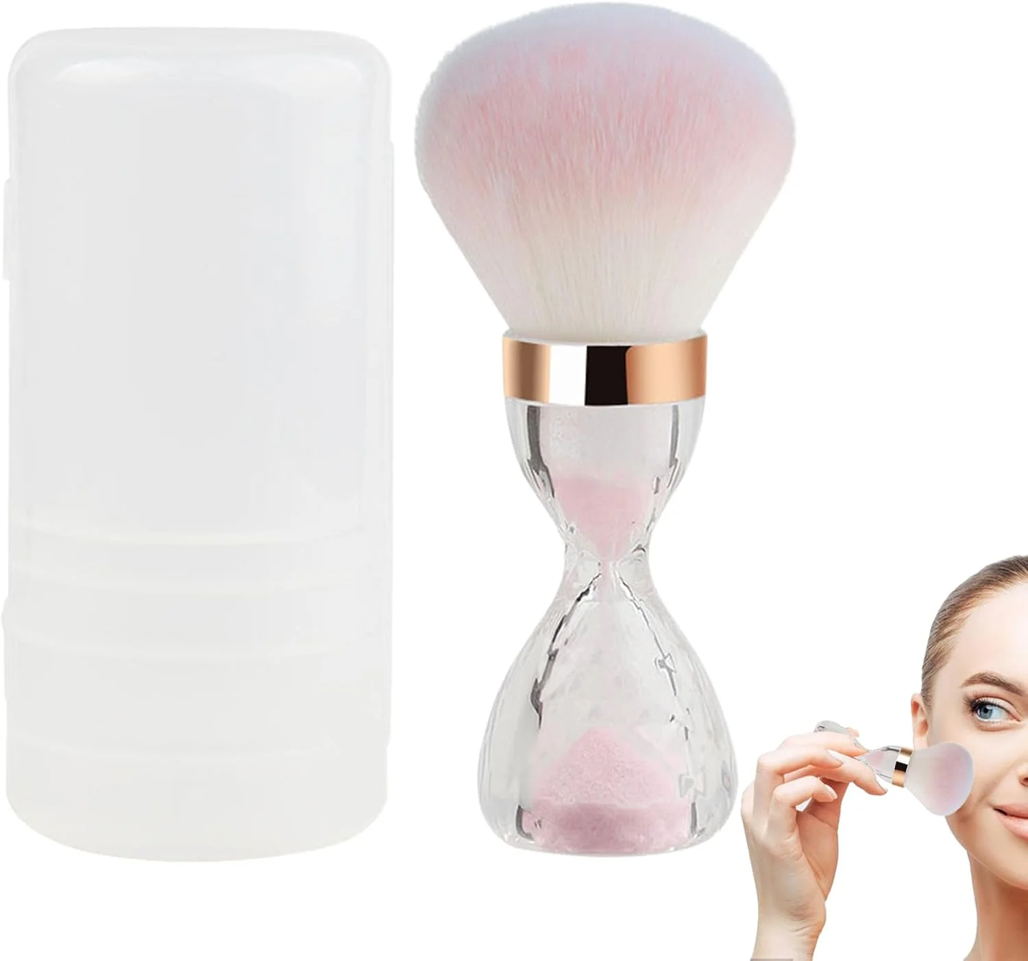 برس رژگونه آرایشی | برس کرم پودر - ابزارهای آرایشی، لوازم جانبی قابل حمل برای استفاده صورت، مناسب برای خانم ها، دختران، خانواده، دوستان و همکاران