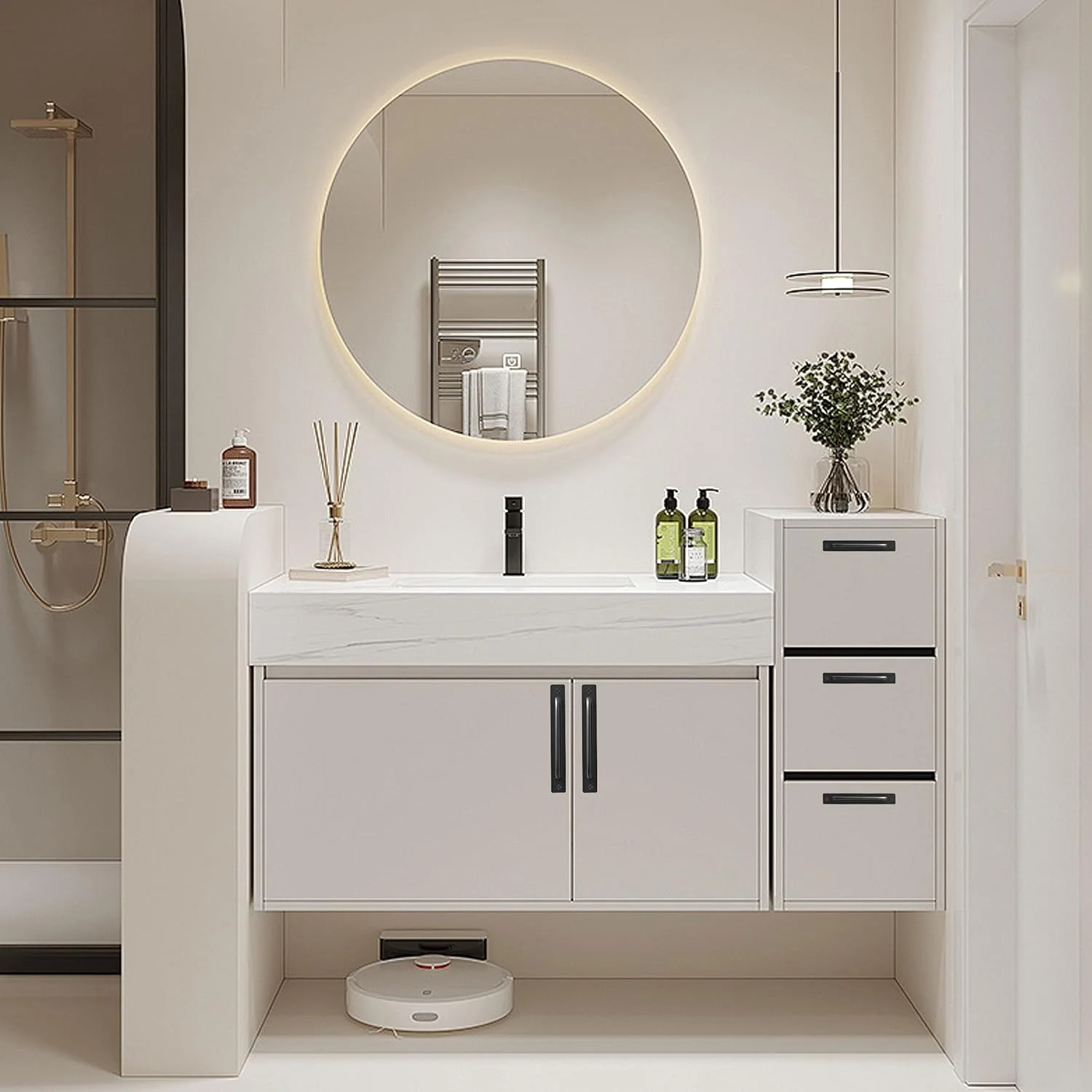 دستگیره کابینت و کشو آلومینیومی خودچسب Techoln - 2 عدد دستگیره چسبی برای آشپزخانه، کمد کشویی، پنجره و درب لوازم خانگی (مدل دارای سوراخ پیچ)