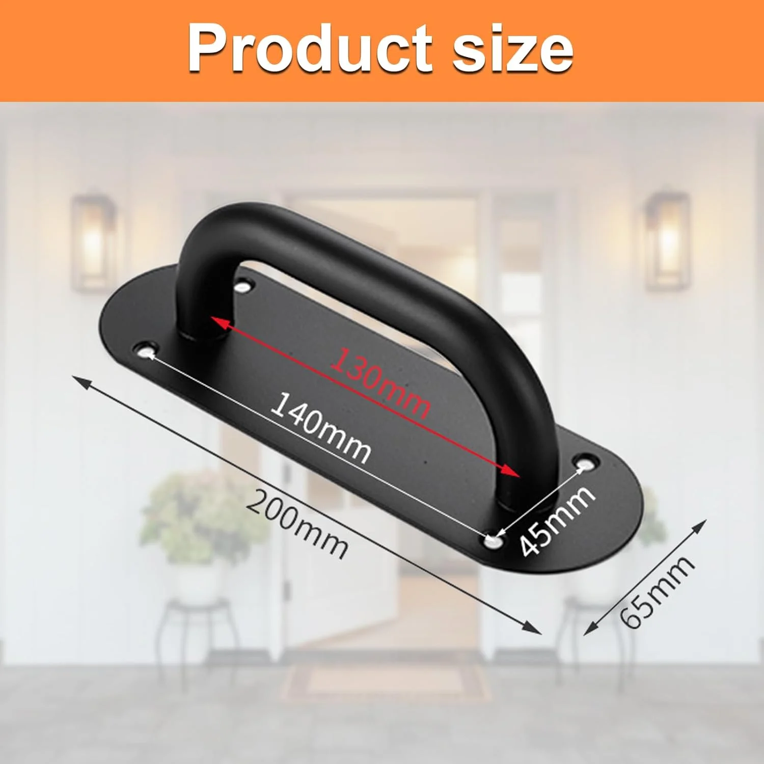 دستگیره درب استیل ضد زنگ سنگین، 2 عدد دستگیره درب انبار مشکی، دستگیره کابینت، دستگیره سخت افزاری کشو، ست دستگیره برای کمد و کابینت آشپزخانه