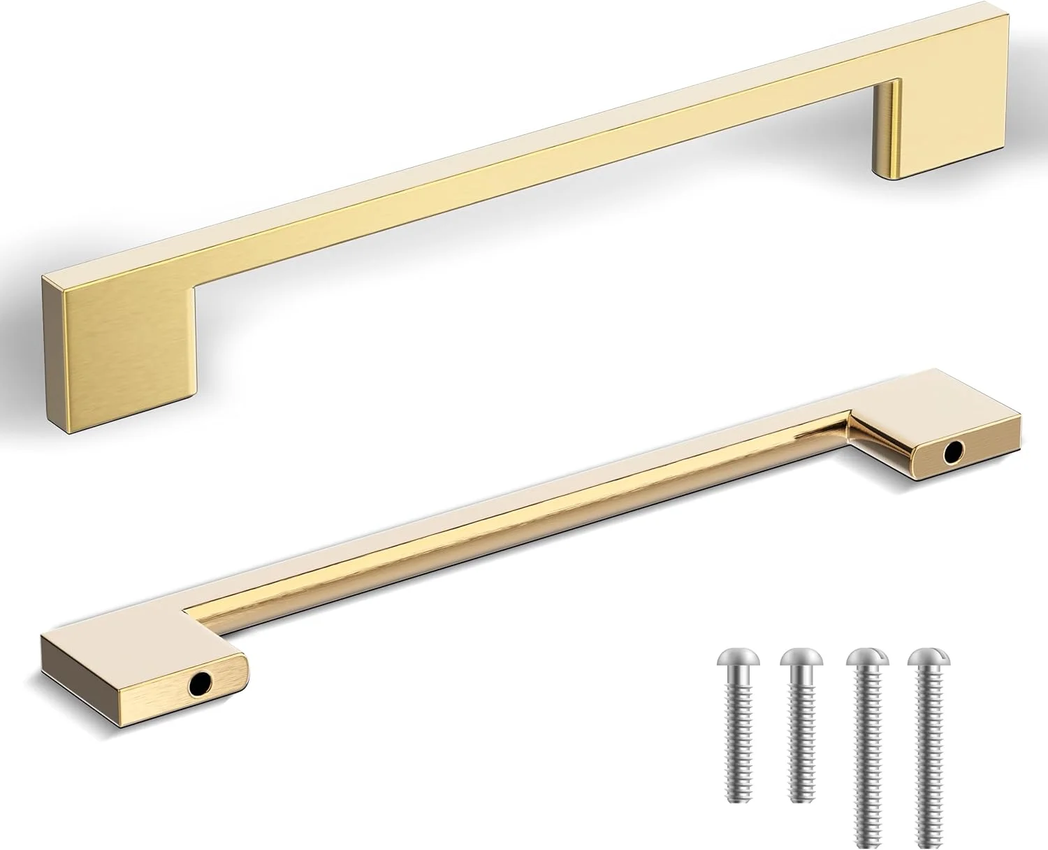 دستگیره کابینت طلایی مات Southern Hills، بسته 5 عددی، فاصله پیچ 160 میلی متر - دستگیره های طلایی برای کابینت، کشو، کمد، دستگیره های برنجی مات، یراق آلات طلایی کابینت آشپزخانه