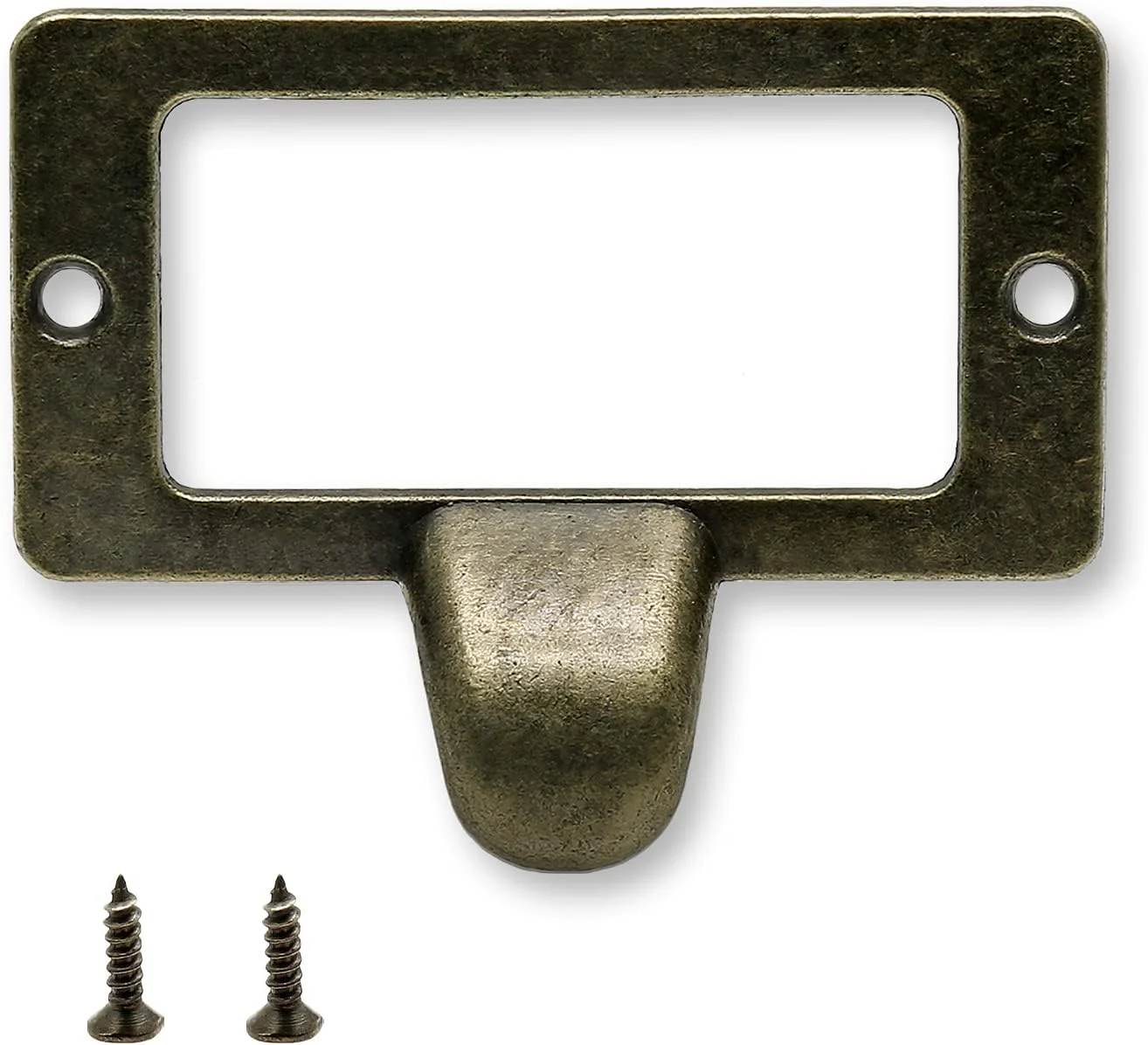 ریردج 20 عدد دستگیره کشو کاتالوگ کارت برنزی عتیقه، دستگیره کشو فایل کابینت قدیمی، دستگیره کشو کاتالوگ کارت برچسب کتابخانه برای سخت افزار جعبه کشو کابینت مبلمان اداری (بزرگ)