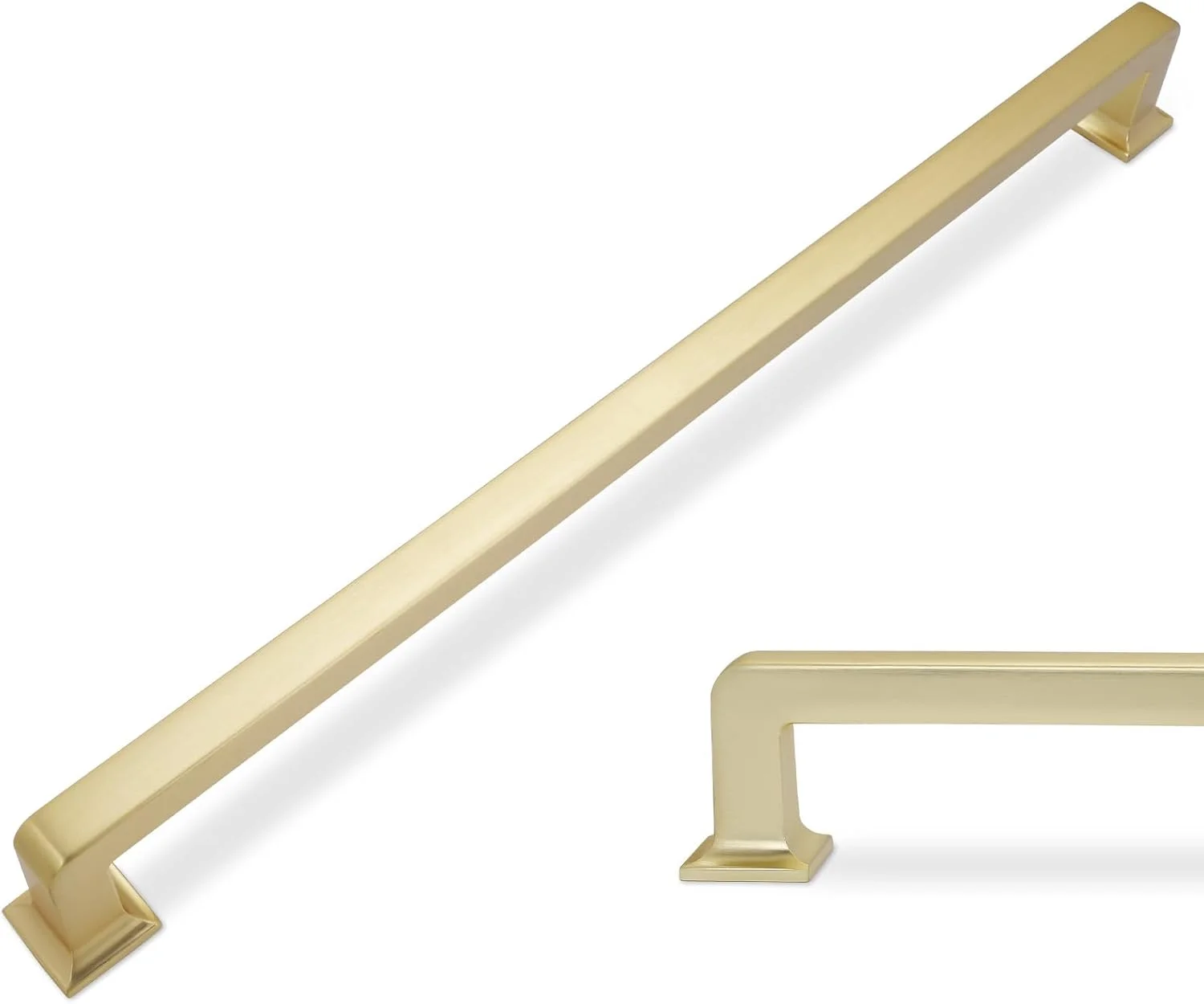 دستگیره کابینت آشپزخانه POVEFONK بسته 6 عددی، 254 میلی متر، برنجی خش دار، دستگیره های طلایی کشو، یراق آلات کابینت آشپزخانه، دستگیره های کشو، دستگیره های کمد