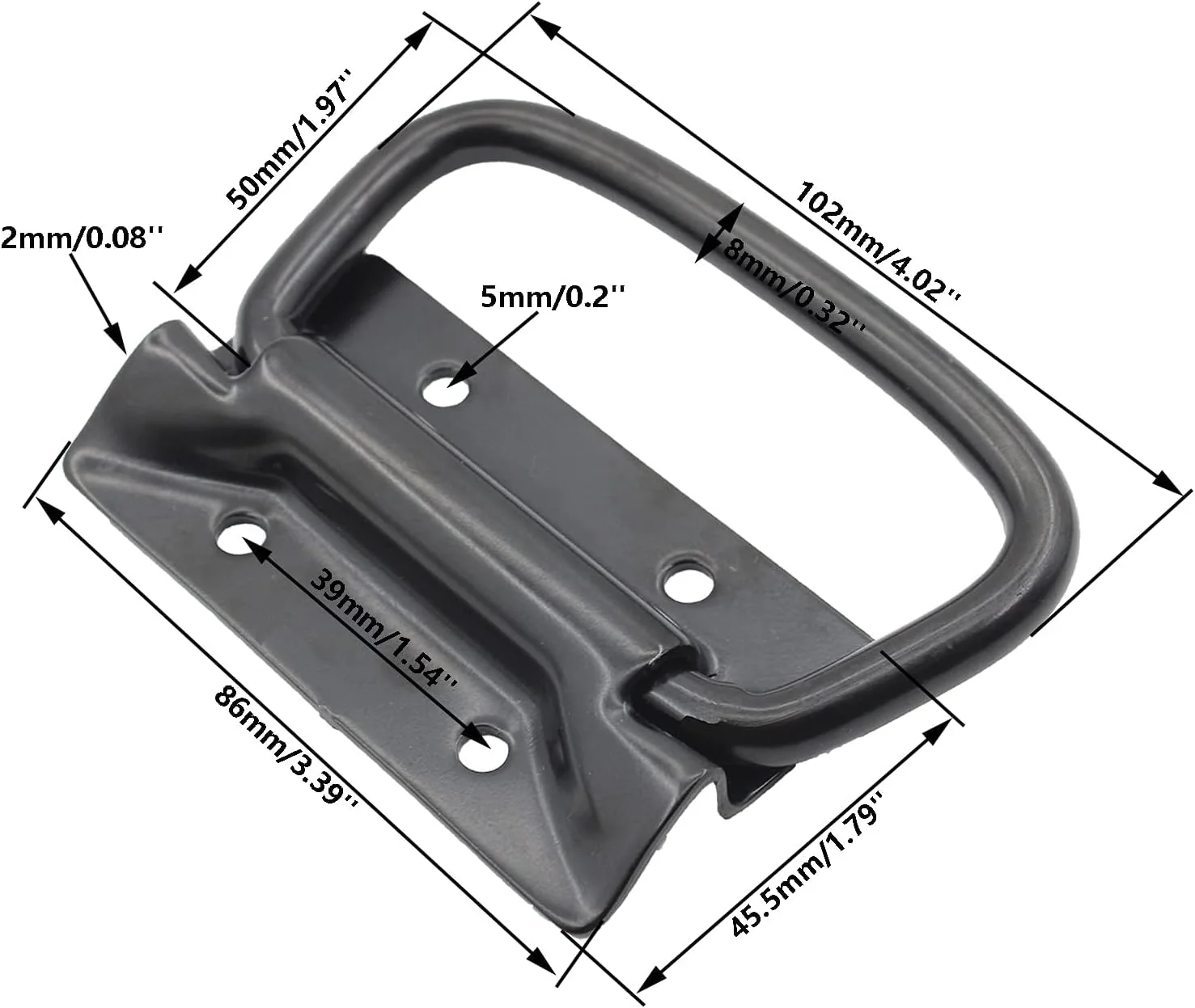 دستگیره های فلزی سنگین MAKINGTEC - بسته 2 عددی | دستگیره های کششی و حلقه ای مشکی صنعتی برای جعبه ها، کابینت ها، جعبه ابزار | سخت افزار بادوام برای نصب روی سطوح چوبی و فلزی دستگیره های فلزی سنگین MAKINGTEC - بسته 2 عددی | دستگیره های کششی و حلقه ای مشکی صنعتی برای جعبه ها، کابینت ها، جعبه ابزار | سخت افزار بادوام برای نصب روی سطوح چوبی و فلزی