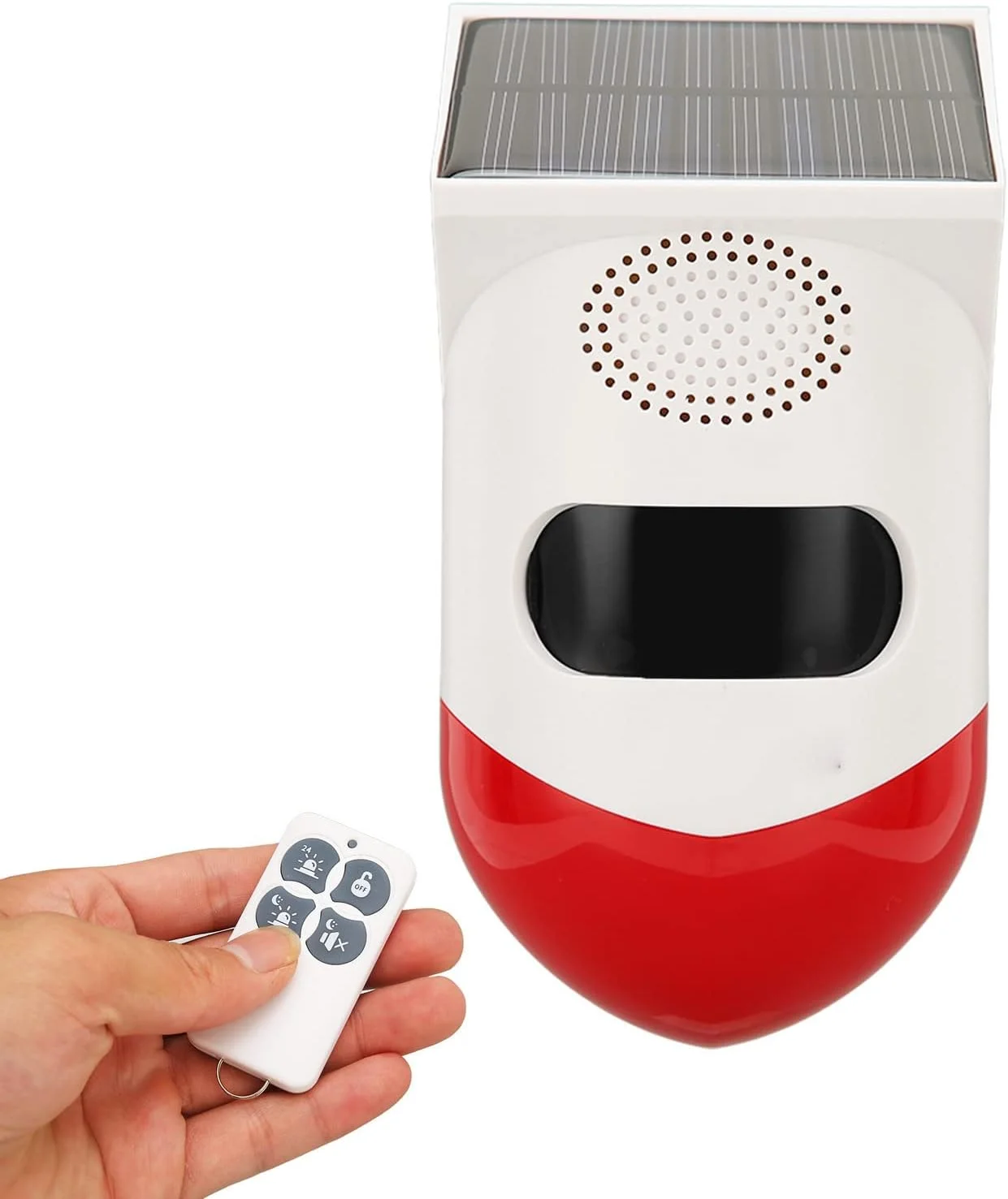 آلارم خورشیدی درب ورودی XUMIUZIY، آلارم درب ورودی بی سیم خورشیدی IR با کنترل از راه دور بی سیم 110dB، سیستم هشدار امنیتی ضد آب با سنسور حرکتی و آشکارساز برای خانه/انبار