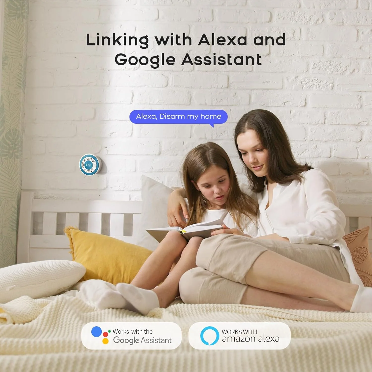 دزدگیر هوشمند بی سیم XNH، سیستم های امنیتی خانگی وای فای 2.4 گیگاهرتز با برنامه، 5 قطعه - سنسورهای پنجره و درب، سنسور حرکتی، کنترل از راه دور، سازگار با الکسا