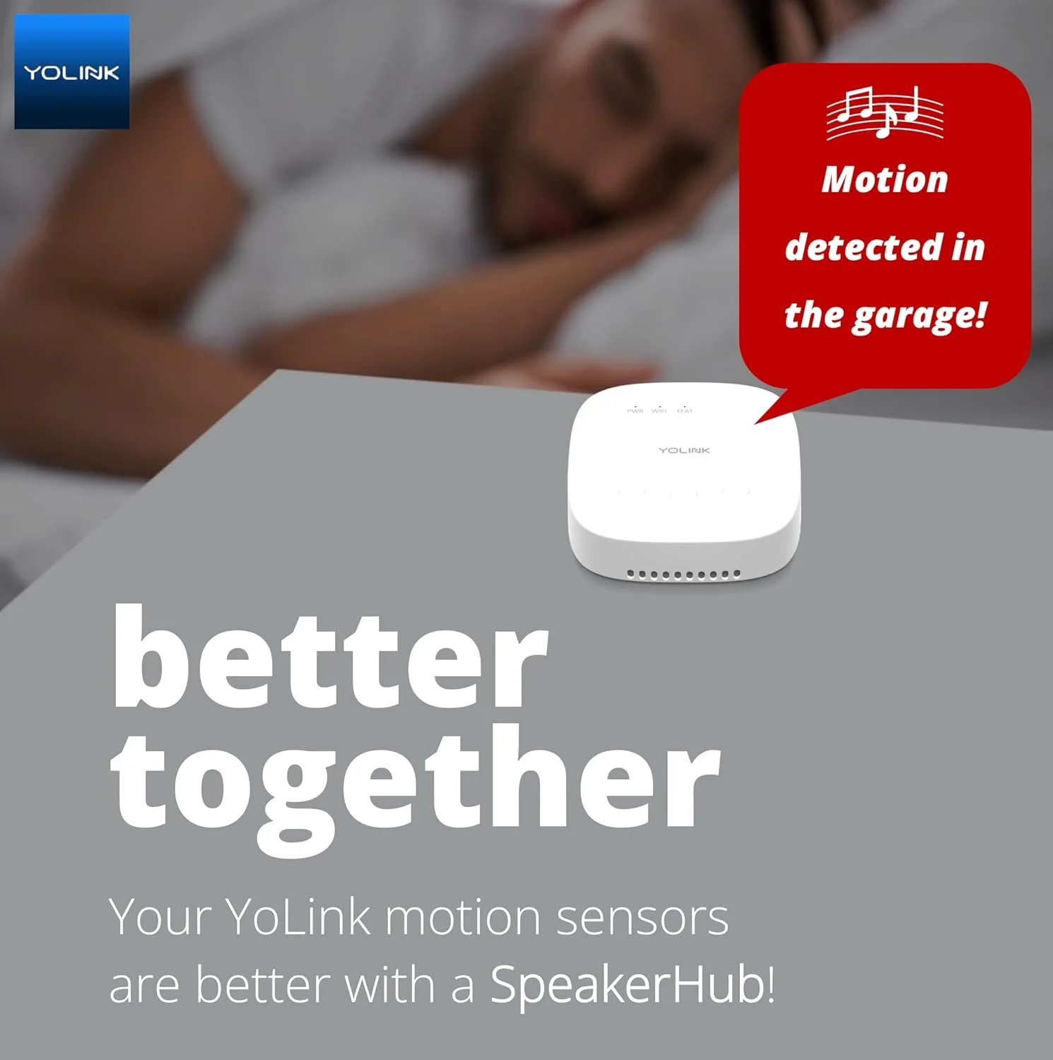 سنسور حرکتی هوشمند YoLink LoRa با برد بی‌سیم 400 متری، سنسور حرکتی داخلی، تشخیص‌دهنده حرکت، سازگار با الکسا، IFTTT، نیازمند هاب YoLink