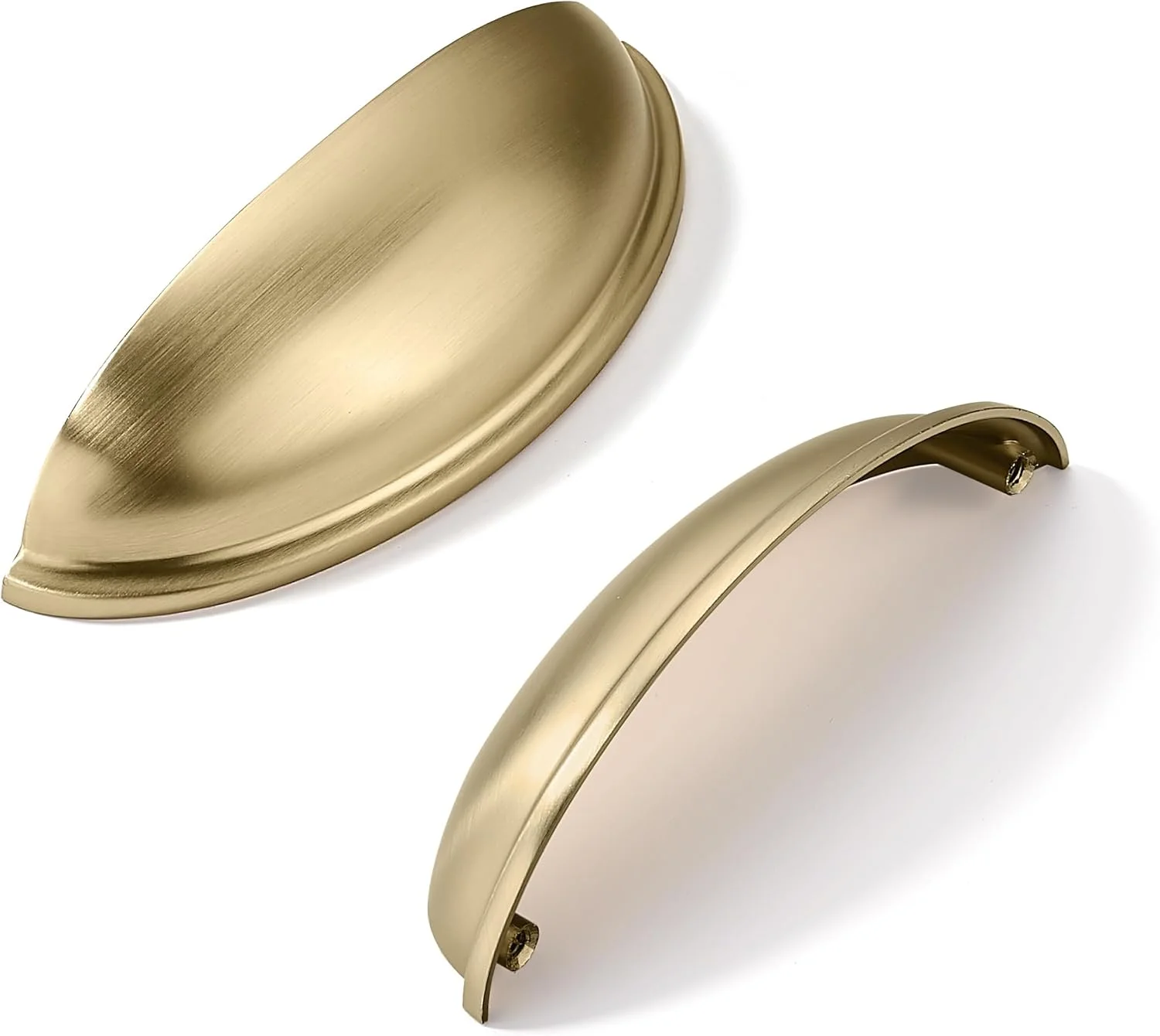 دستگیره کابینت خمیده شامپاین برنزی Khtumeware، بسته 10 عددی، دستگیره کشو، سخت افزار آشپزخانه، دستگیره کابینت، فاصله مرکز سوراخ 3 اینچ