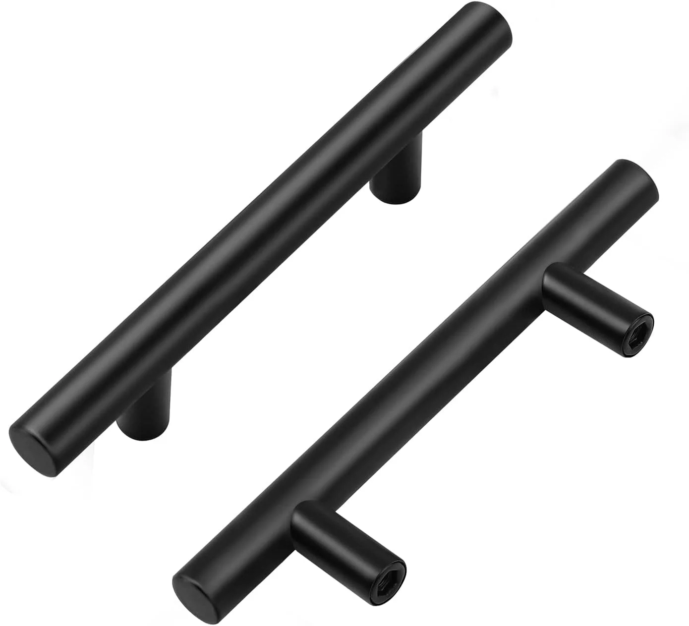 دستگیره کابینت 5 اینچی Home Expert، دستگیره های مشکی کابینت، سخت افزار کابینت آشپزخانه، مرکز سوراخ 3 اینچی، بسته 15 عددی