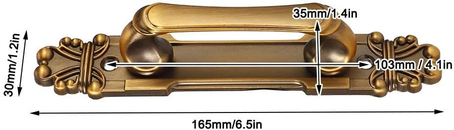 ست دستگیره در به سبک اروپایی، دستگیره کشویی فلزی عتیقه برای سخت افزار کابینت، کشو، لوازم جانبی کمد، 2 عدد