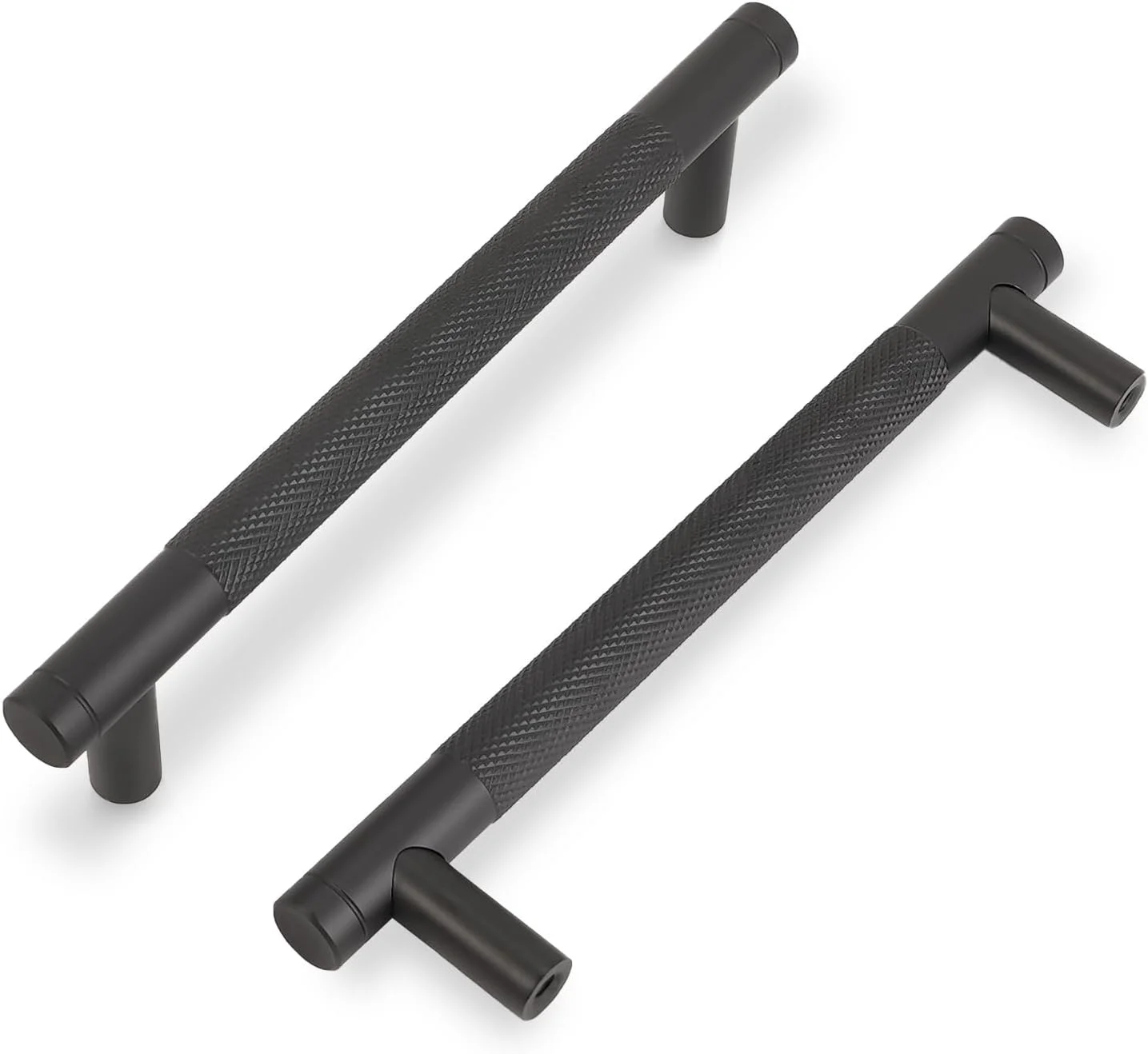 بسته 10 عددی دستگیره کابینت مشکی مات COTYKILEY، 128 میلی‌متری: سخت افزار مدرن کابینت آشپزخانه، دستگیره کشو، دستگیره کمد - جنس زینک، 100% - مشکی