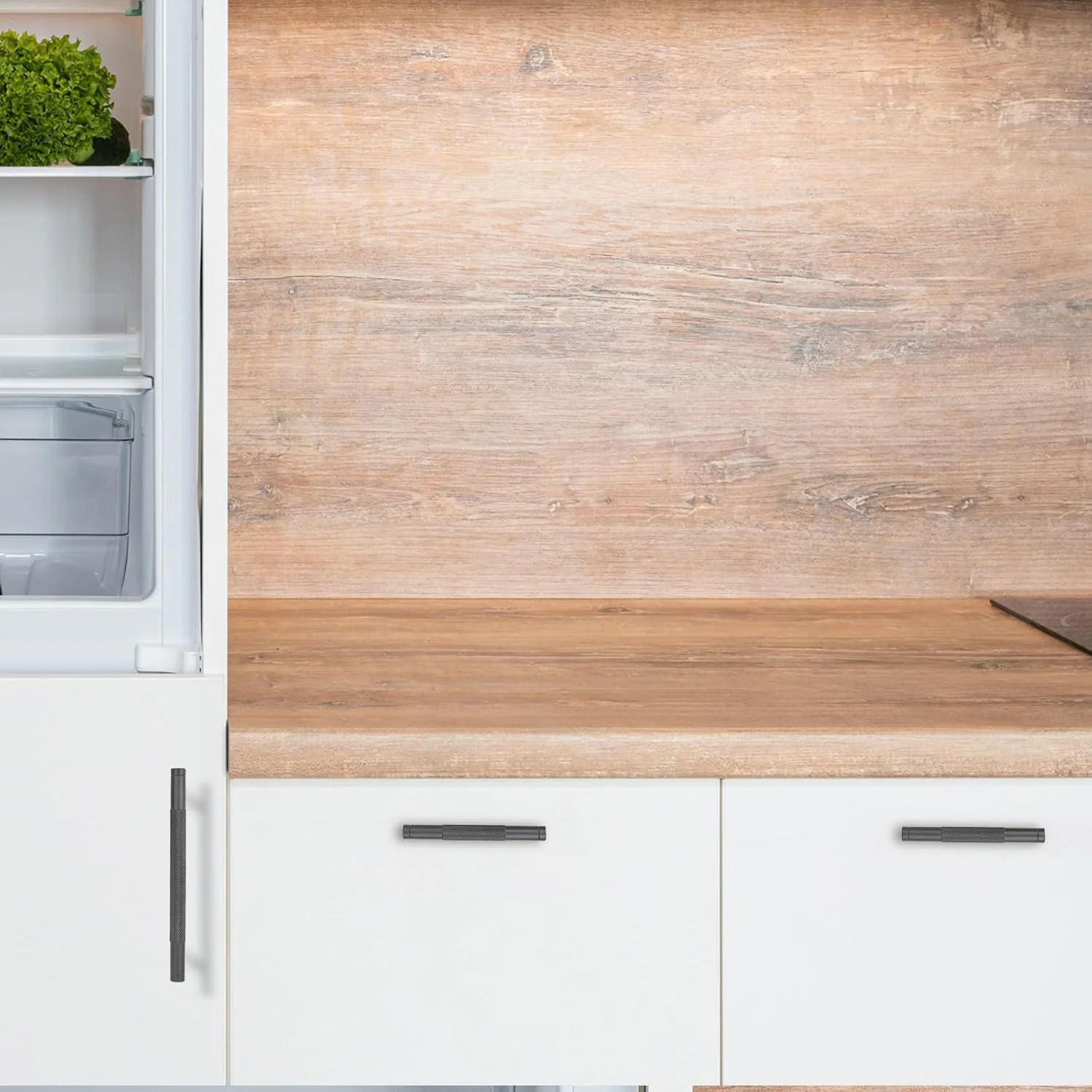 بسته 10 عددی دستگیره کابینت مشکی مات COTYKILEY، 128 میلی‌متری: سخت افزار مدرن کابینت آشپزخانه، دستگیره کشو، دستگیره کمد - جنس زینک، 100% - مشکی