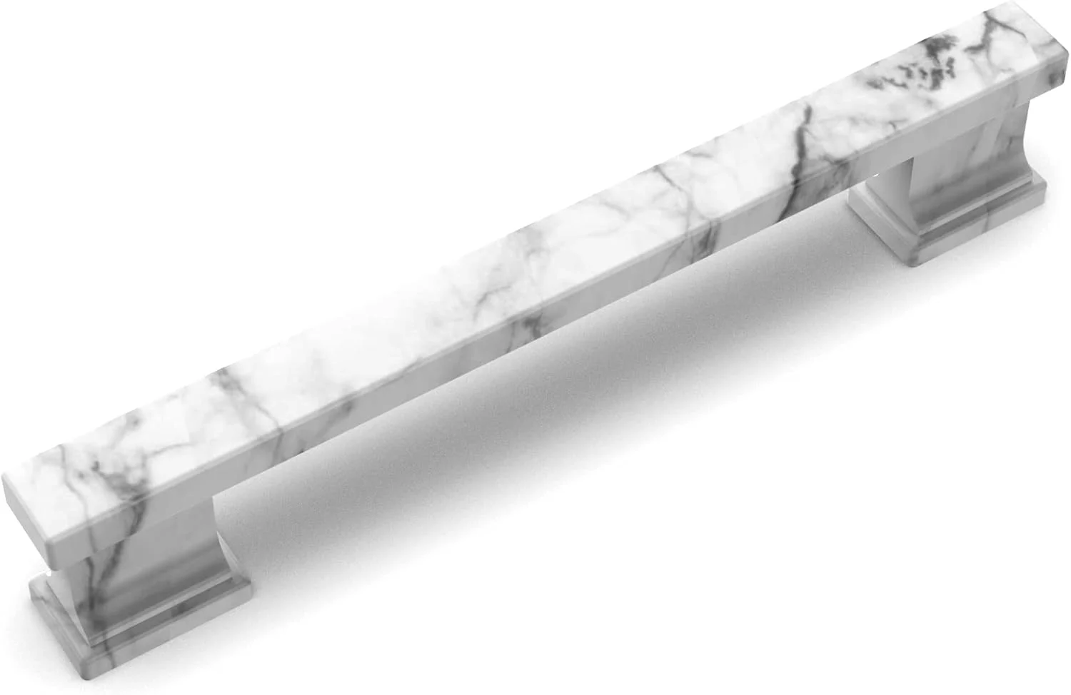 دستگیره کابینت 9Build، بسته 10 عددی، 5 اینچی، طرح مرمر سفید، دستگیره کشو، دستگیره آشپزخانه، آلیاژ روی، سخت افزار کابینت