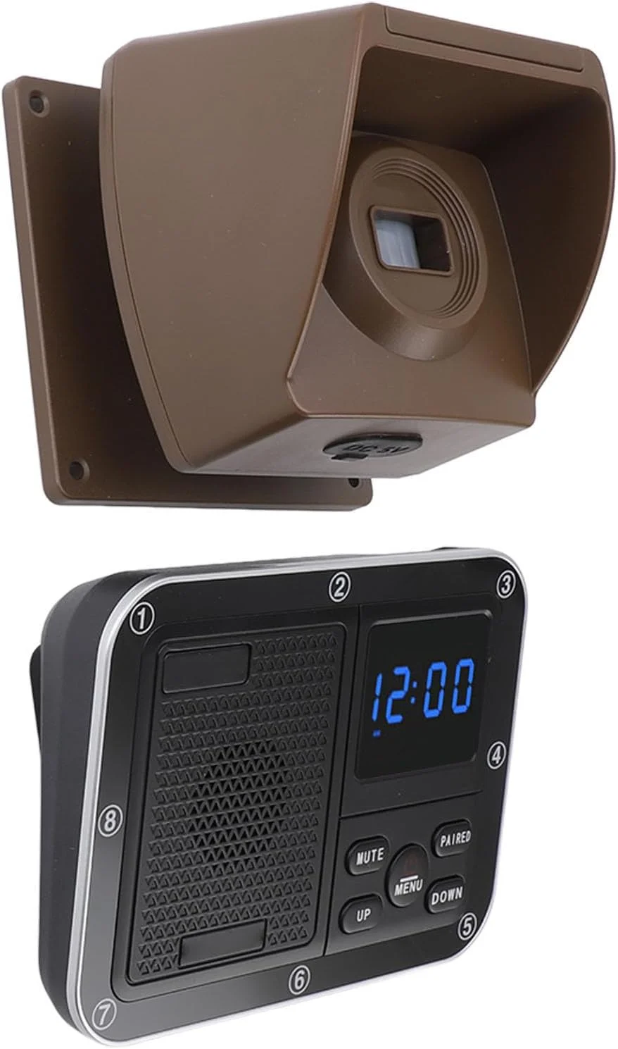 آلارم درب ورودی خورشیدی VELATEMOR، سنسور حرکتی خورشیدی بی سیم و ضد آب برای سیستم هشدار امنیتی