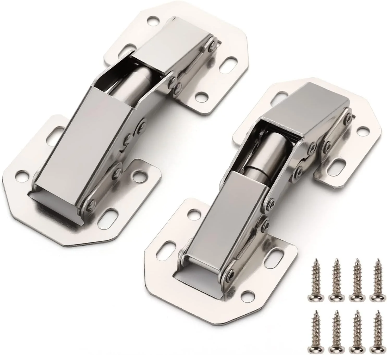 لولای کابینت بی یلا 4 اینچی 90 درجه - طراحی قورباغه ای فنری شکل پل برای درب های کابینت آشپزخانه با پوشش کامل (2 عدد)