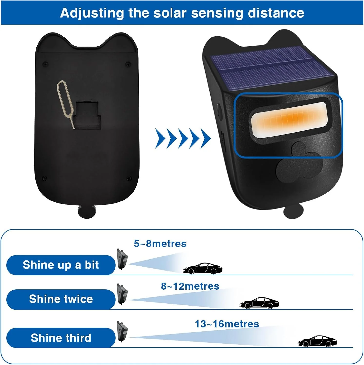 سیستم هشدار دهنده خورشیدی درب منزل Topyond، امنیت بی سیم با برد بلند، زنگ درب مادون قرمز با سنسور حرکتی، 1 آشکارساز، 2 گیرنده، حفاظت از خانه، دوشاخه EU برای امنیت