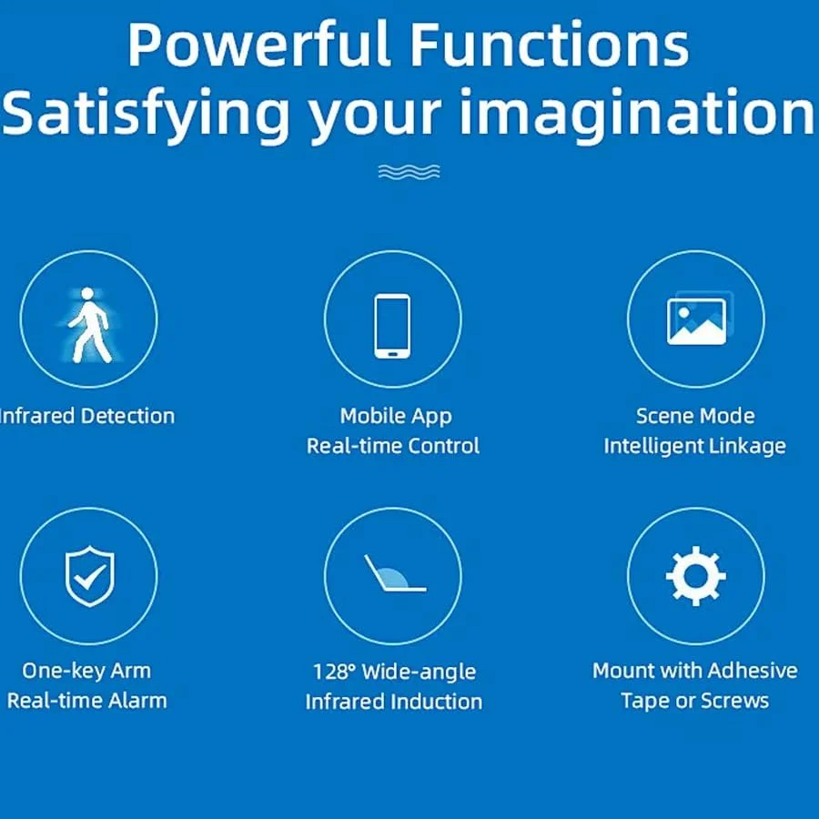 سنسور حرکتی PIR وای فای Tuya مدل UanTii، آشکارساز حرکت، آلارم، اپلیکیشن Smart Life، سیستم اتوماسیون خانگی بی سیم، سازگار با الکسا و گوگل هوم سنسور حرکتی PIR وای فای Tuya مدل UanTii، آشکارساز حرکت، آلارم، اپلیکیشن Smart Life، سیستم اتوماسیون خانگی بی سیم، سازگار با الکسا و گوگل هوم