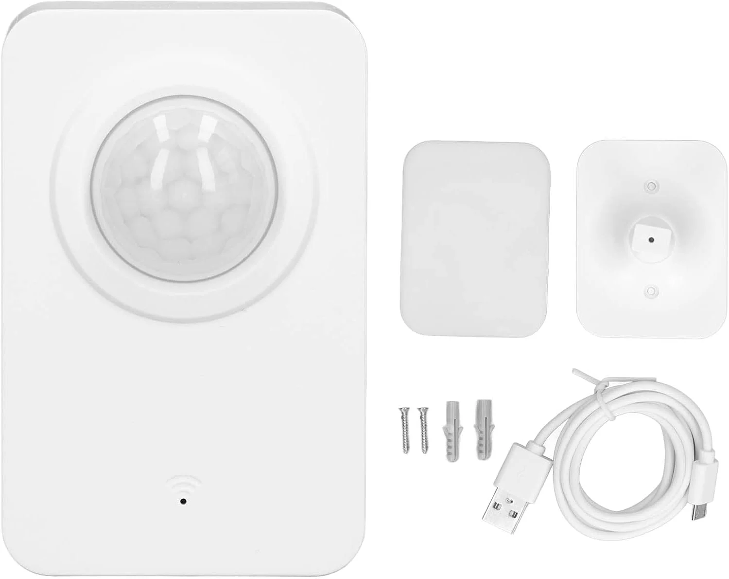 سنسور حرکتی PIR وای فای، آشکارساز حرکتی هوشمند بی سیم با حساسیت بالا با اعلان هشدار برای سیستم امنیتی خانه، ABS سفید