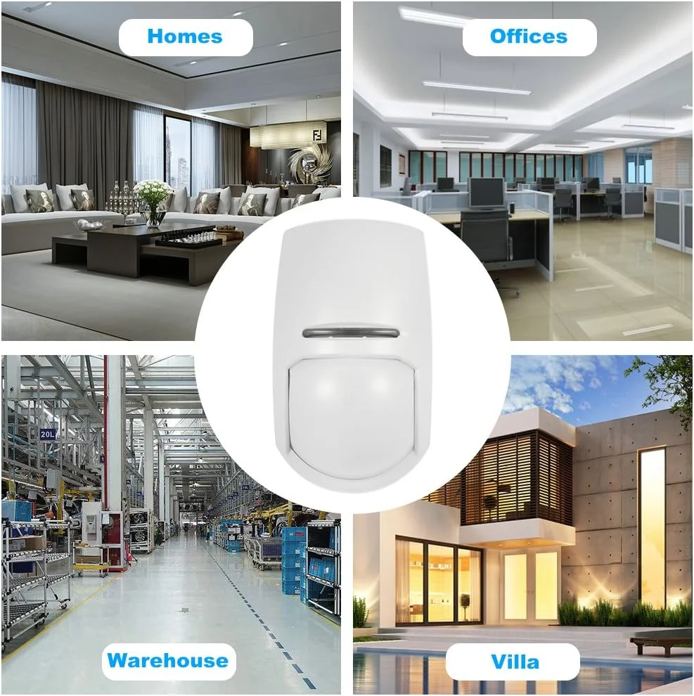 سنسور حرکتی PIR سیمی، آشکارساز مادون قرمز غیرفعال دوگانه برای سیستم دزدگیر اماکن