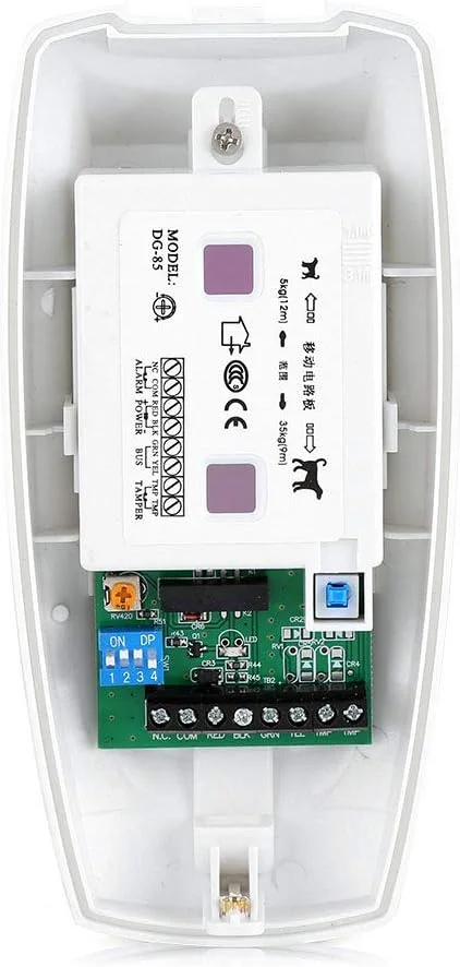 دتکتور حرکتی سیمی فضای باز با سنسور PIR دوگانه و مصونیت در برابر حیوانات خانگی، سیستم هشدار امنیتی برای استفاده در