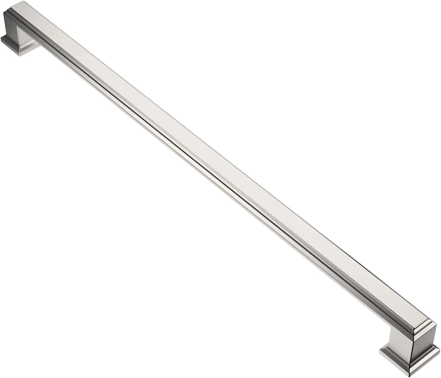 دستگیره کابینت Alzassbg، بسته 6 عددی، نیکل ساتن برس خورده، فاصله مرکز سوراخ 288 میلی متر، دستگیره های سخت افزاری آشپزخانه برای کابینت و کشو مدل AL3071SN