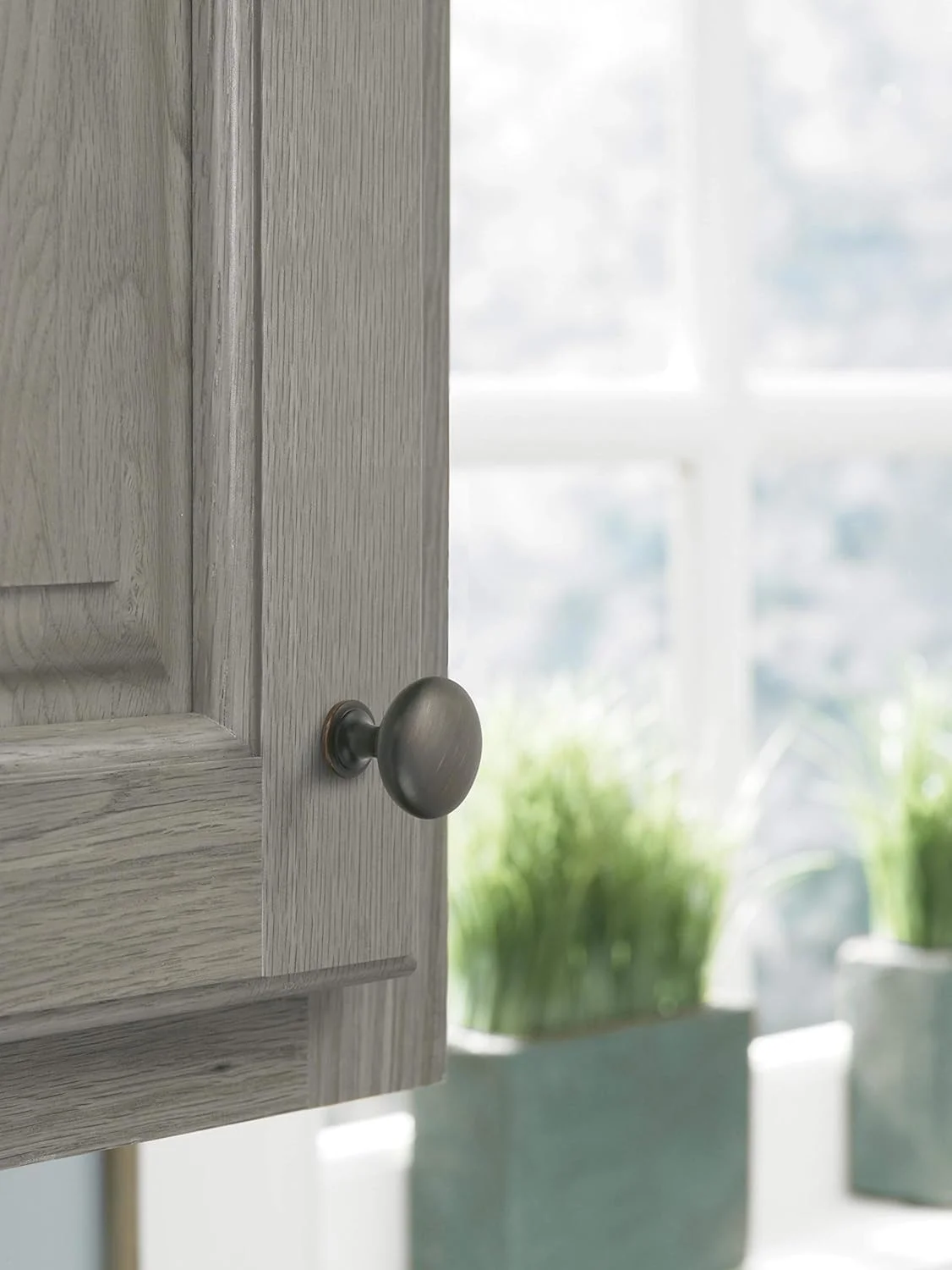 Amerock | دستگیره کابینت | برنز روغنی | قطر 32 میلی متر (1-1/4 اینچ) | Edona | بسته 10 عددی | دستگیره کشو | یراق کابینت