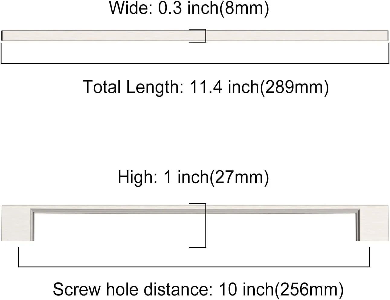 دستگیره کابینت نیکل ساتن برس خورده 9BUILD بسته 10 عددی، دستگیره های 10 اینچی سخت افزاری برای کابینت آشپزخانه و کمد