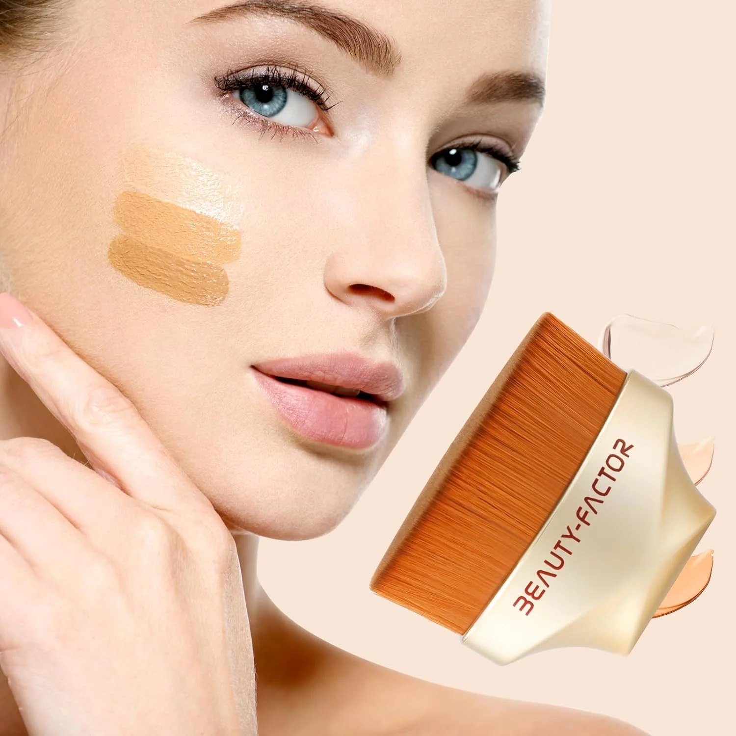 براش کرم پودر مایع برای کرم پودر مایع، ترکیب، پودر، کرم، رژگونه، پرداخت نهایی رنگ خاکستری طلایی براش کرم پودر مایع برای کرم پودر مایع، ترکیب، پودر، کرم، رژگونه، پرداخت نهایی رنگ خاکستری طلایی