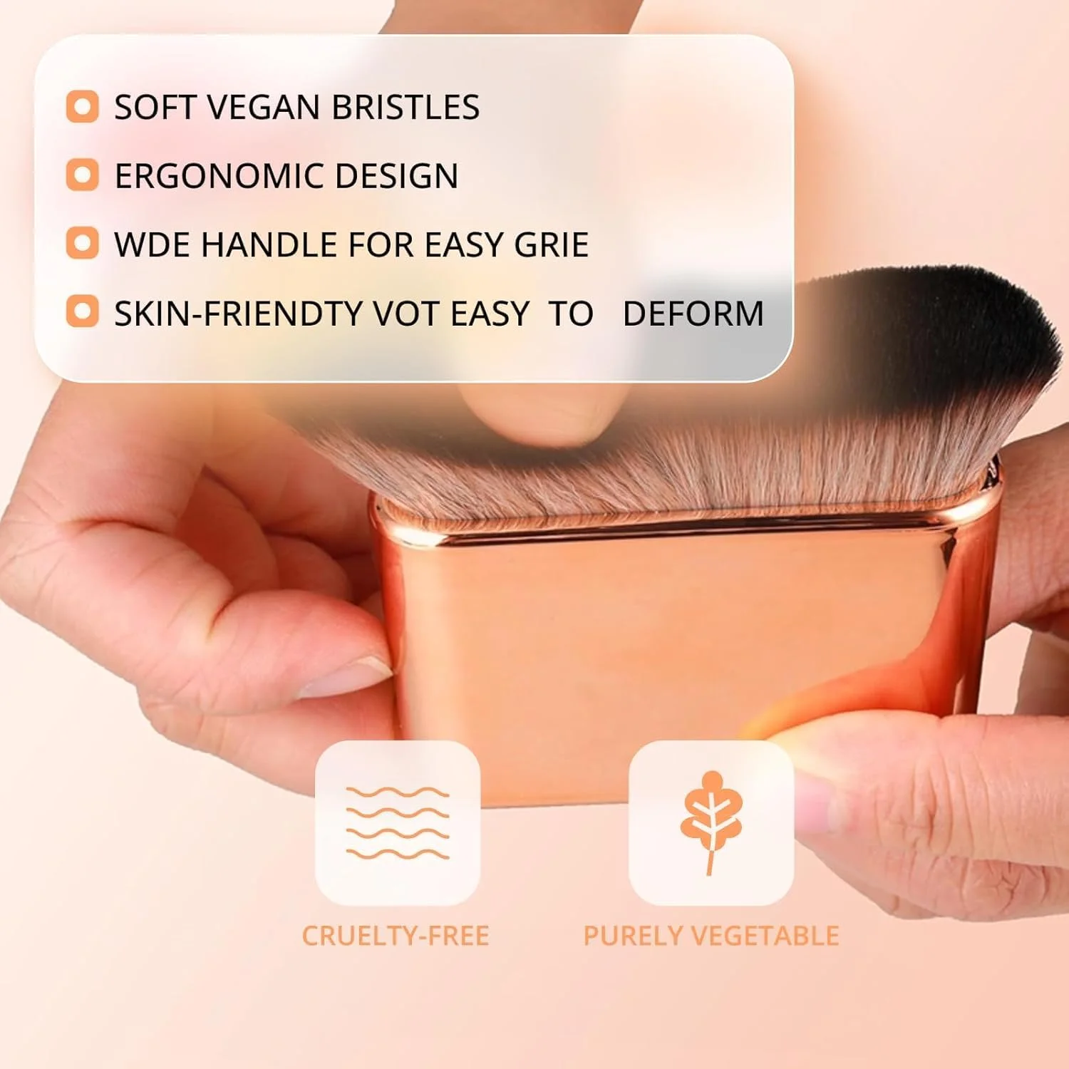 براش برنزه کننده LYAROMIS، براش آرایش بدن، براش برنزه کننده خودکار برای استفاده صاف و پوشش یکنواخت، براش کرم پودر کابوکی برای بدن و پاها (رزگلد) براش برنزه کننده LYAROMIS، براش آرایش بدن، براش برنزه کننده خودکار برای استفاده صاف و پوشش یکنواخت، براش کرم پودر کابوکی برای بدن و پاها (رزگلد)