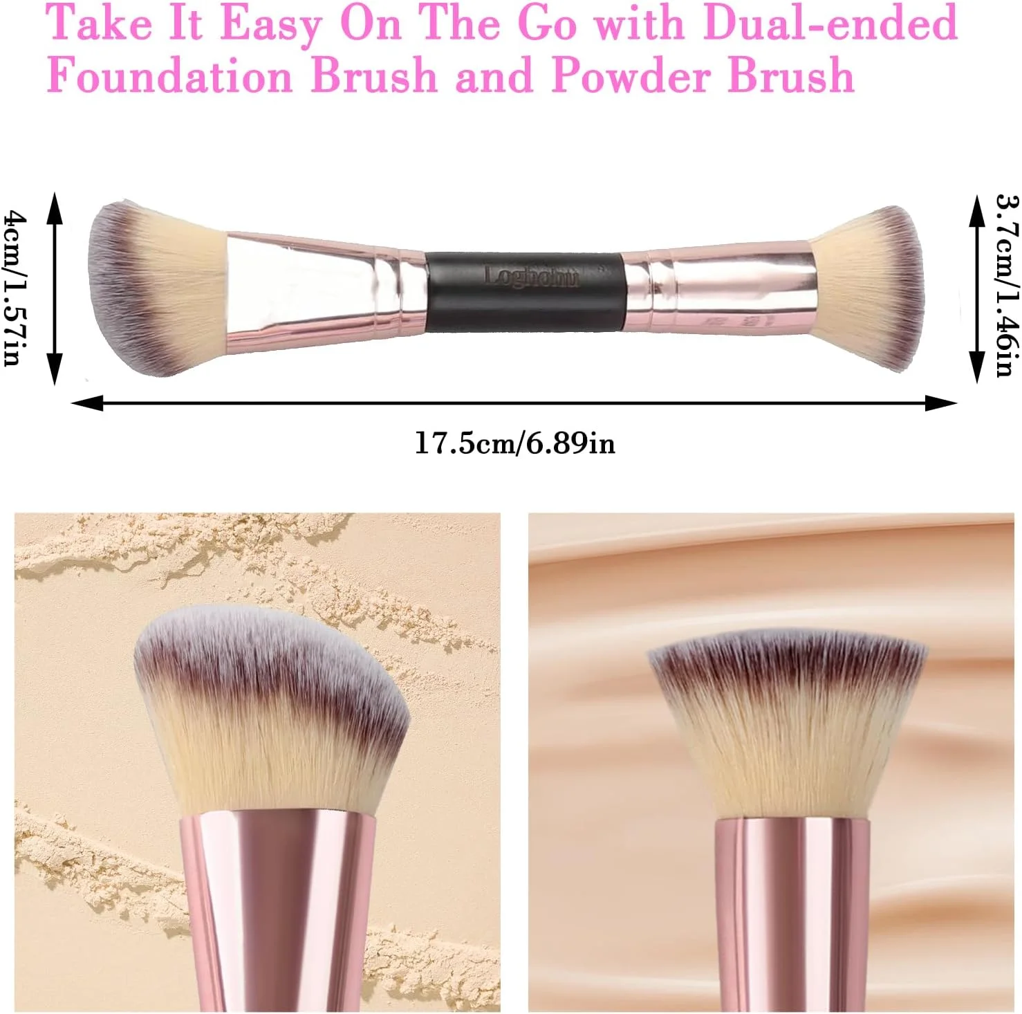 براش کرم پودر loghohu، براش کانتور، براش آرایشی دو طرفه، براش های آرایشی صورت گرد و زاویه دار برای ترکیب کانسیلر، کرم رژگونه، پودر رژگونه، هایلایتر کرمی، پودر فیکس براش کرم پودر loghohu، براش کانتور، براش آرایشی دو طرفه، براش های آرایشی صورت گرد و زاویه دار برای ترکیب کانسیلر، کرم رژگونه، پودر رژگونه، هایلایتر کرمی، پودر فیکس