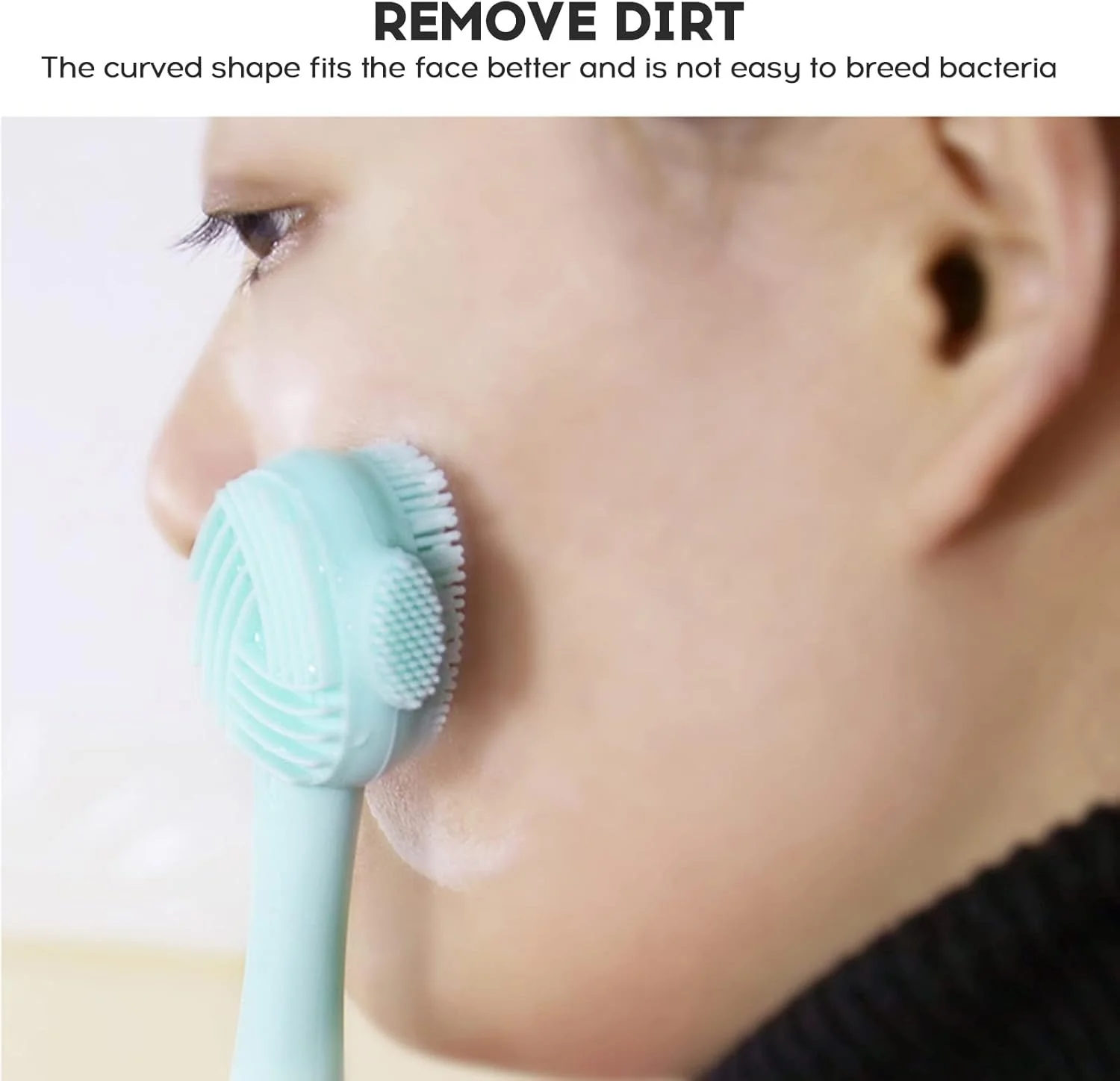 برس آرایشی سیلیکونی Labymos، برس های کرم پودر صورت، برس سایه چشم و ابرو با دسته پلاستیکی برس آرایشی سیلیکونی Labymos، برس های کرم پودر صورت، برس سایه چشم و ابرو با دسته پلاستیکی