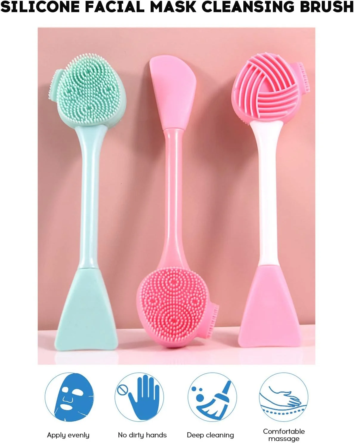 برس آرایشی سیلیکونی Labymos، برس های کرم پودر صورت، برس سایه چشم و ابرو با دسته پلاستیکی برس آرایشی سیلیکونی Labymos، برس های کرم پودر صورت، برس سایه چشم و ابرو با دسته پلاستیکی