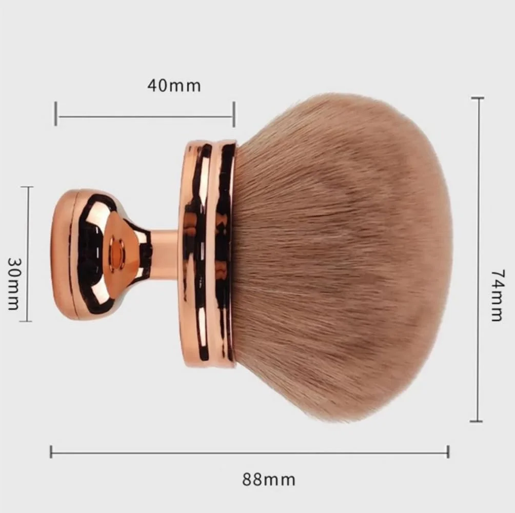 براش آرایشی صورت بزرگ، رز گلد بیضی شکل ABS مناسب برای کرم پودر، رژگونه و ابزار آرایشی بدن برای بانوان براش آرایشی صورت بزرگ، رز گلد بیضی شکل ABS مناسب برای کرم پودر، رژگونه و ابزار آرایشی بدن برای بانوان