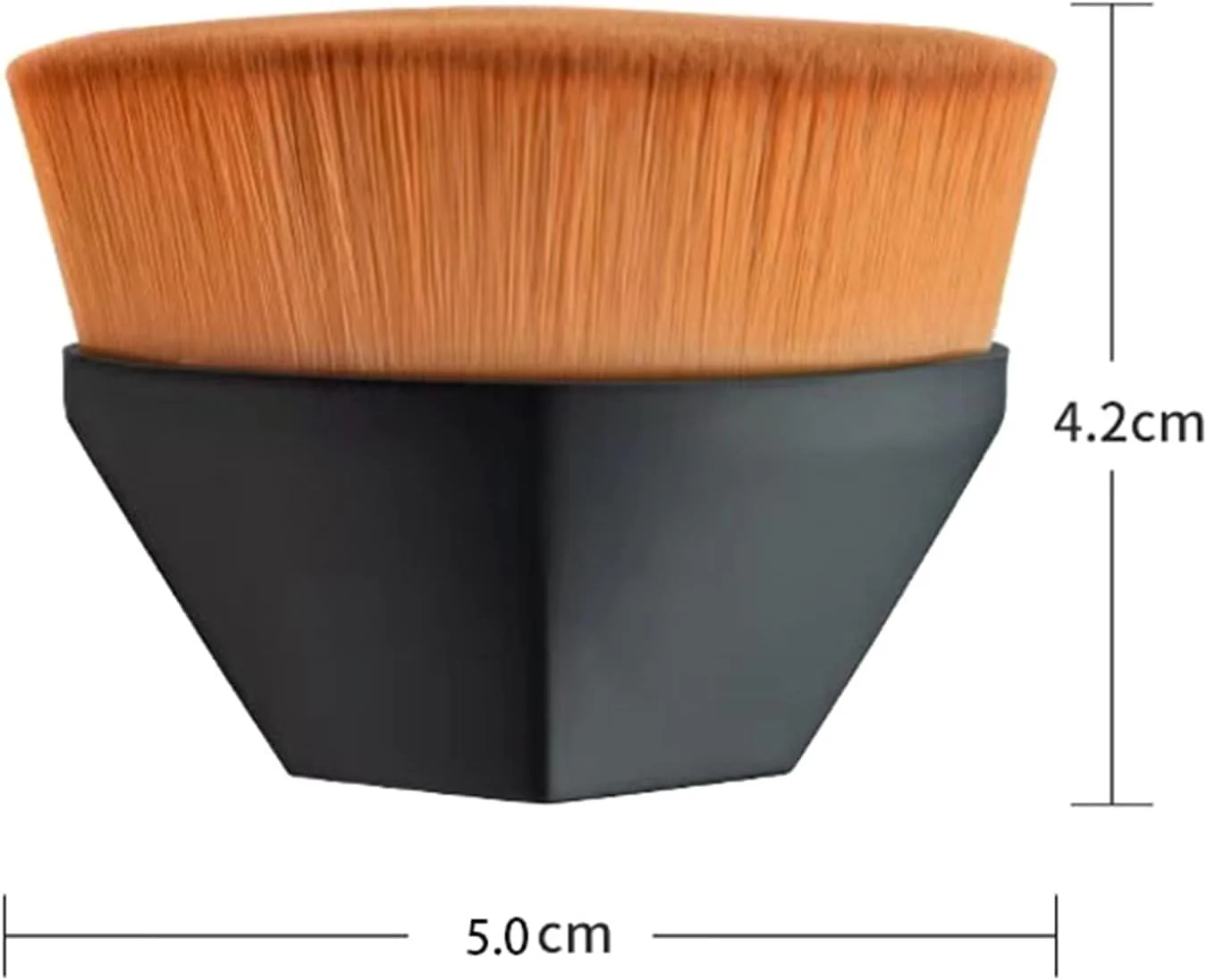 براش کرم پودر بدون رد لایبیموس، براش آرایشی سر تخت، نرم و سازگار با پوست، برای آرایش پایه سریع و بی نقص