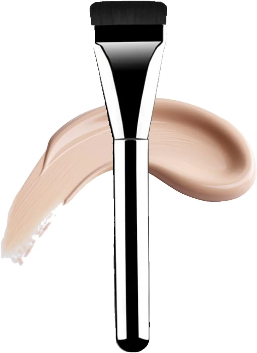 براش کرم پودر Ksvsonrvi، براش آرایشی تیغه ای فوق العاده نازک با موهای نرم و مصنوعی براش کرم پودر Ksvsonrvi، براش آرایشی تیغه ای فوق العاده نازک با موهای نرم و مصنوعی